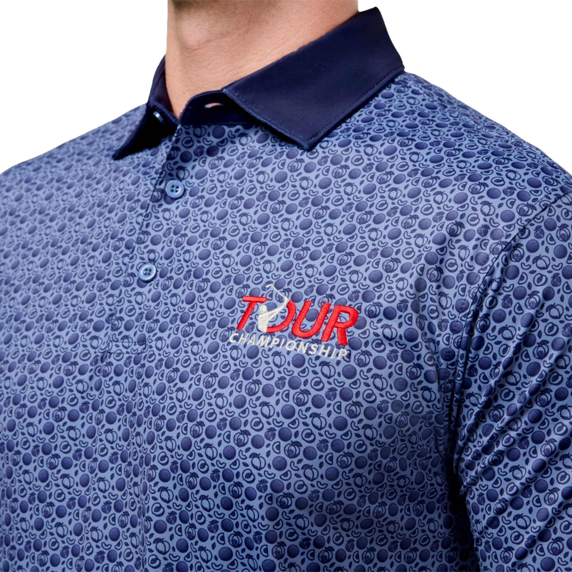 Tour Championship Peaches in the Rough Mens Short Sleeve Golf Polo Shirt