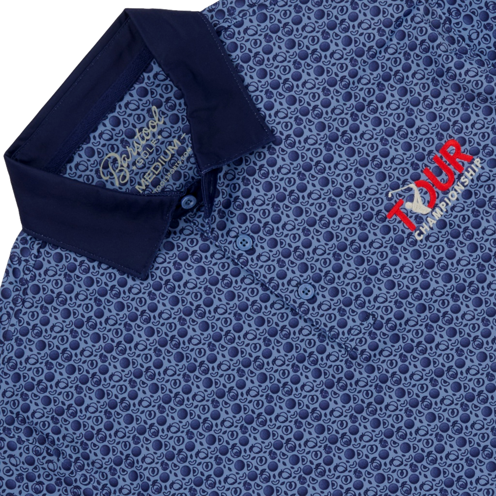 Tour Championship Peaches in the Rough Mens Short Sleeve Golf Polo Shirt