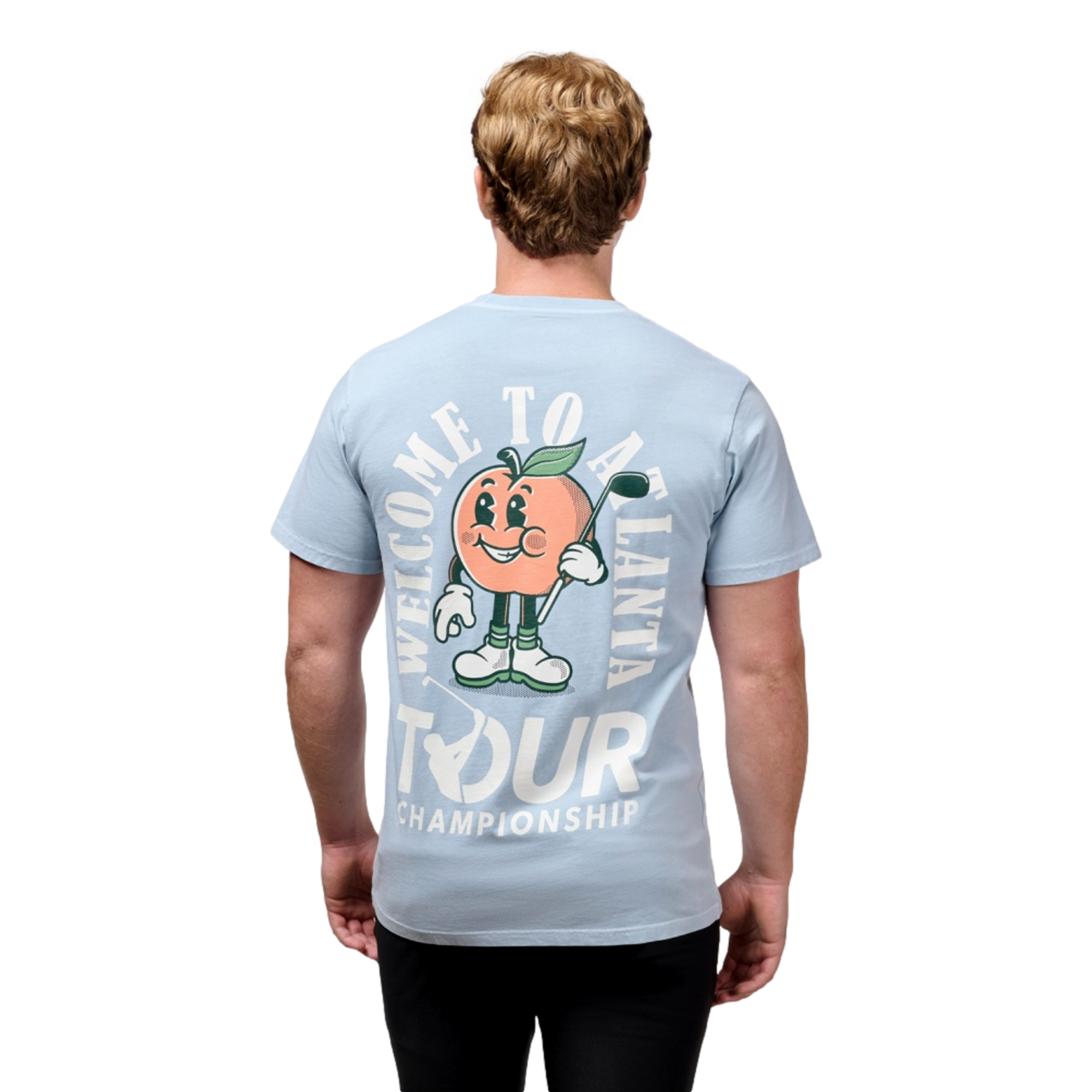 Tour Championship Peach Golfer Short Sleeve Men's Golf T-Shirt