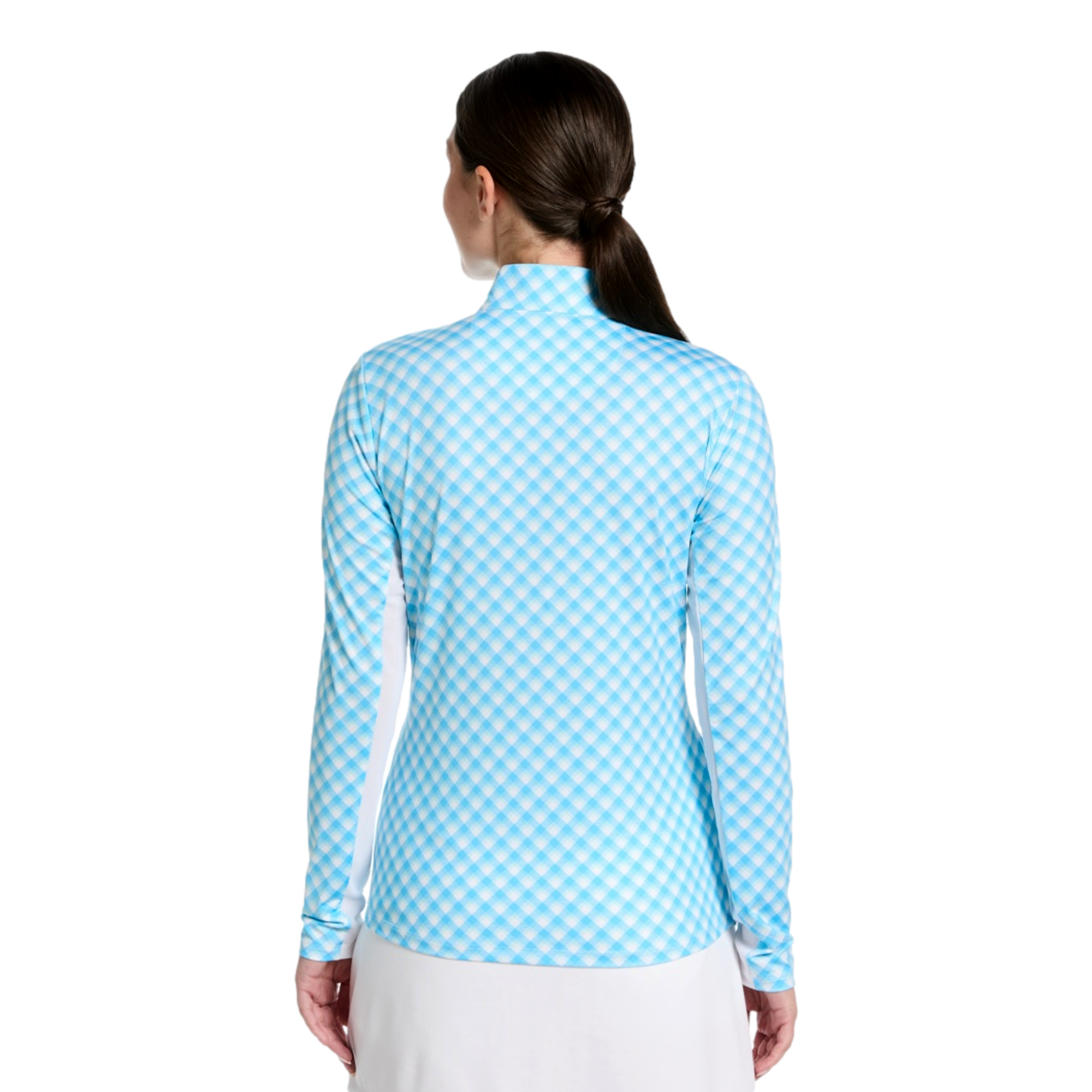 Gingham Sun Protection Women's Golf Quarter Zip