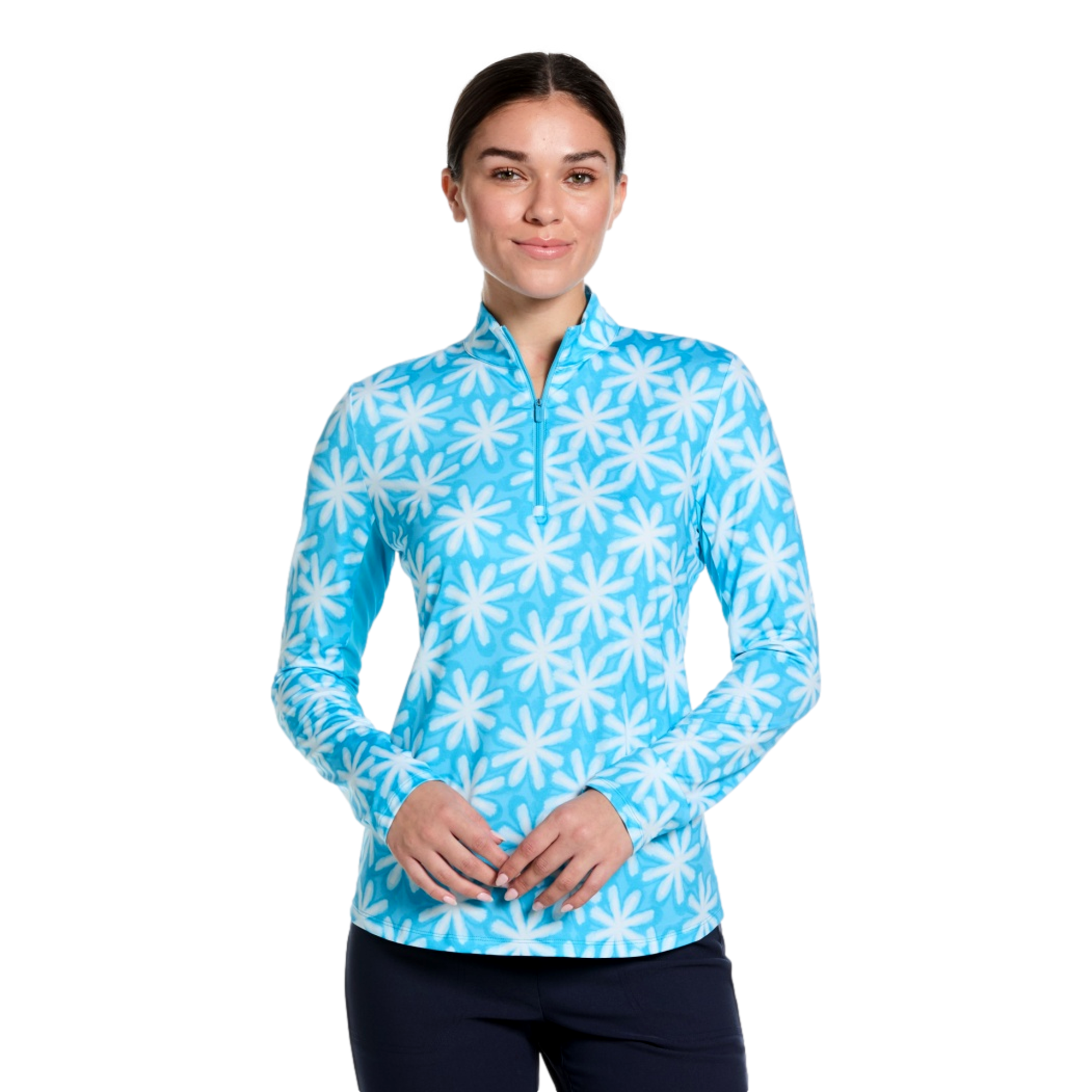 Shibori Floral Women's Golf Quarter Zip
