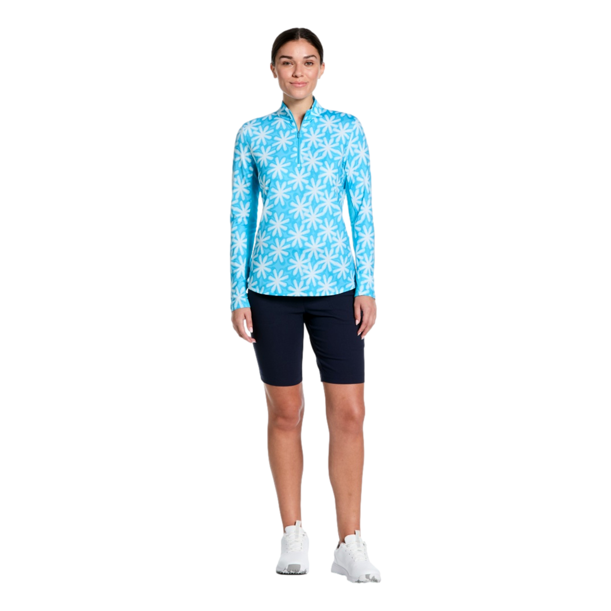 Shibori Floral Women's Golf Quarter Zip