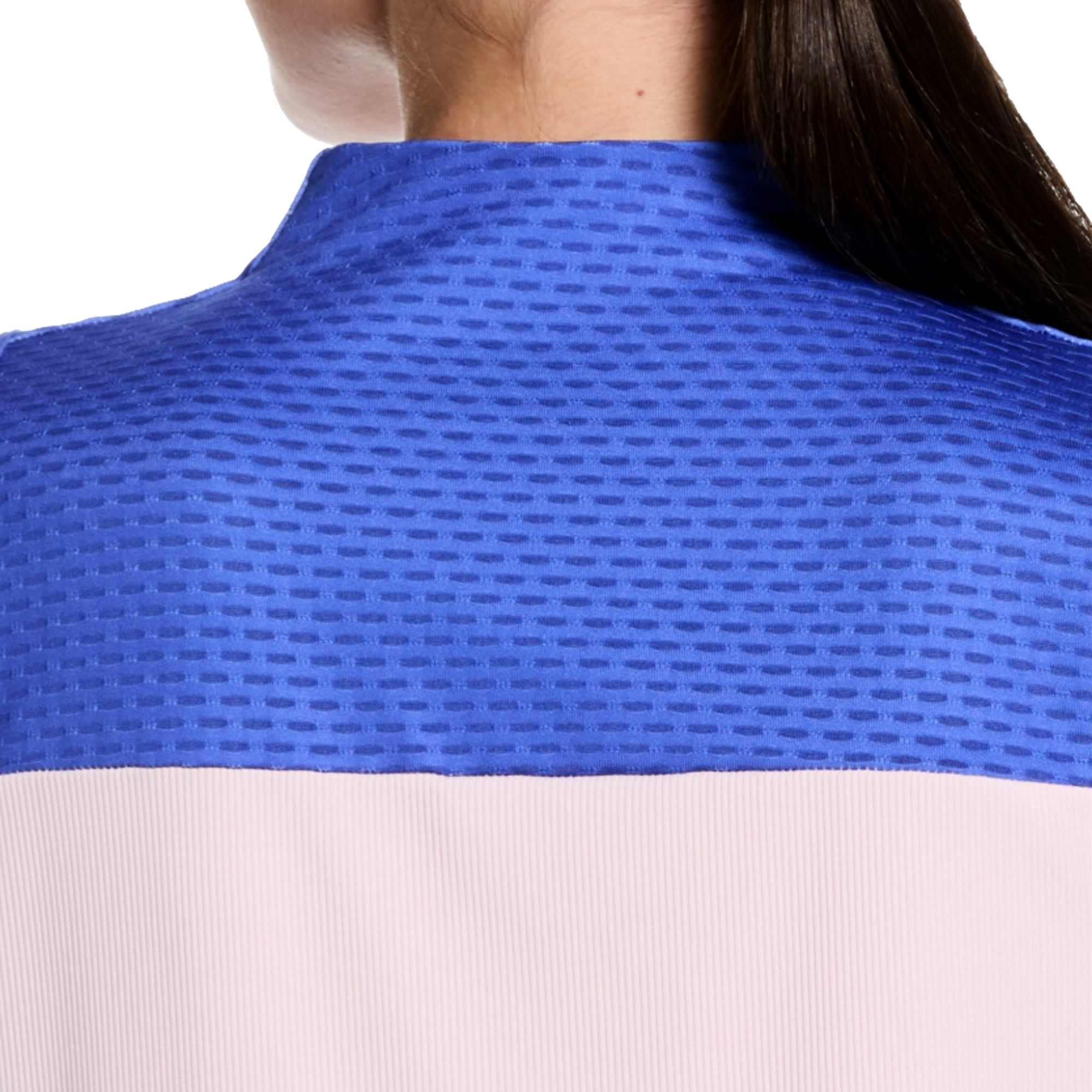 Mesh Yoke Quarter Zip Women's Sleeveless Golf Polo Shirt