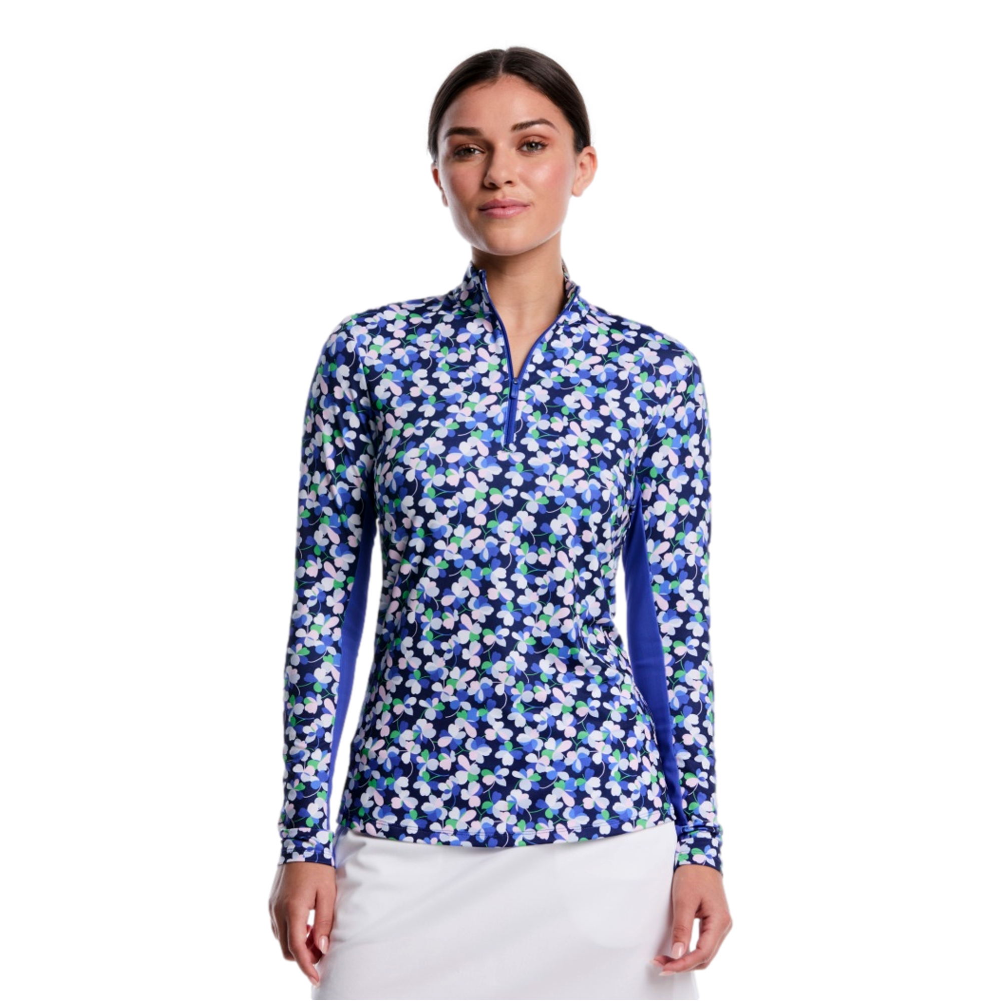 Sprout Floral Sun Protection Women's Golf Quarter Zip
