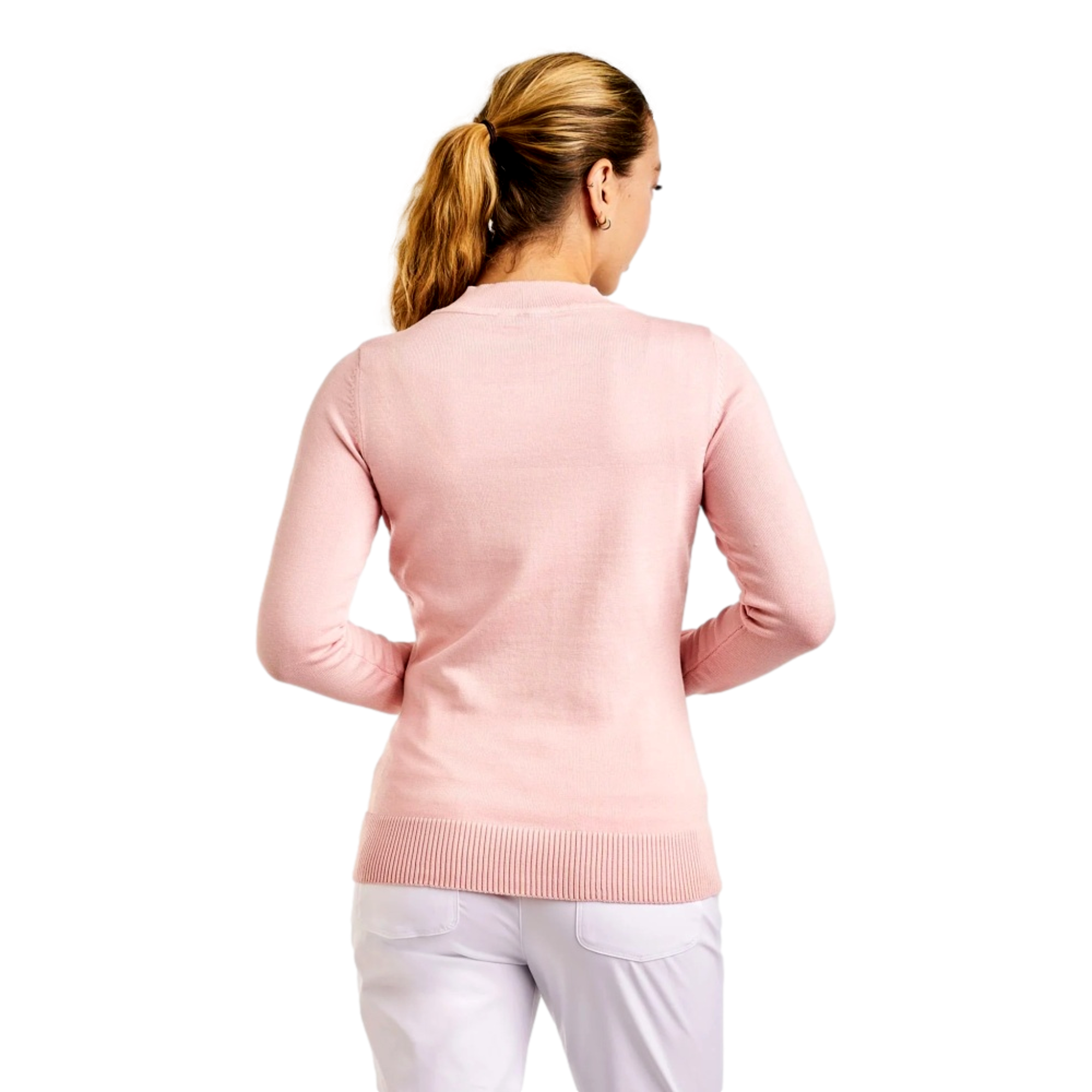 Nicole V Neck Women's Long Sleeve Golf Sweater