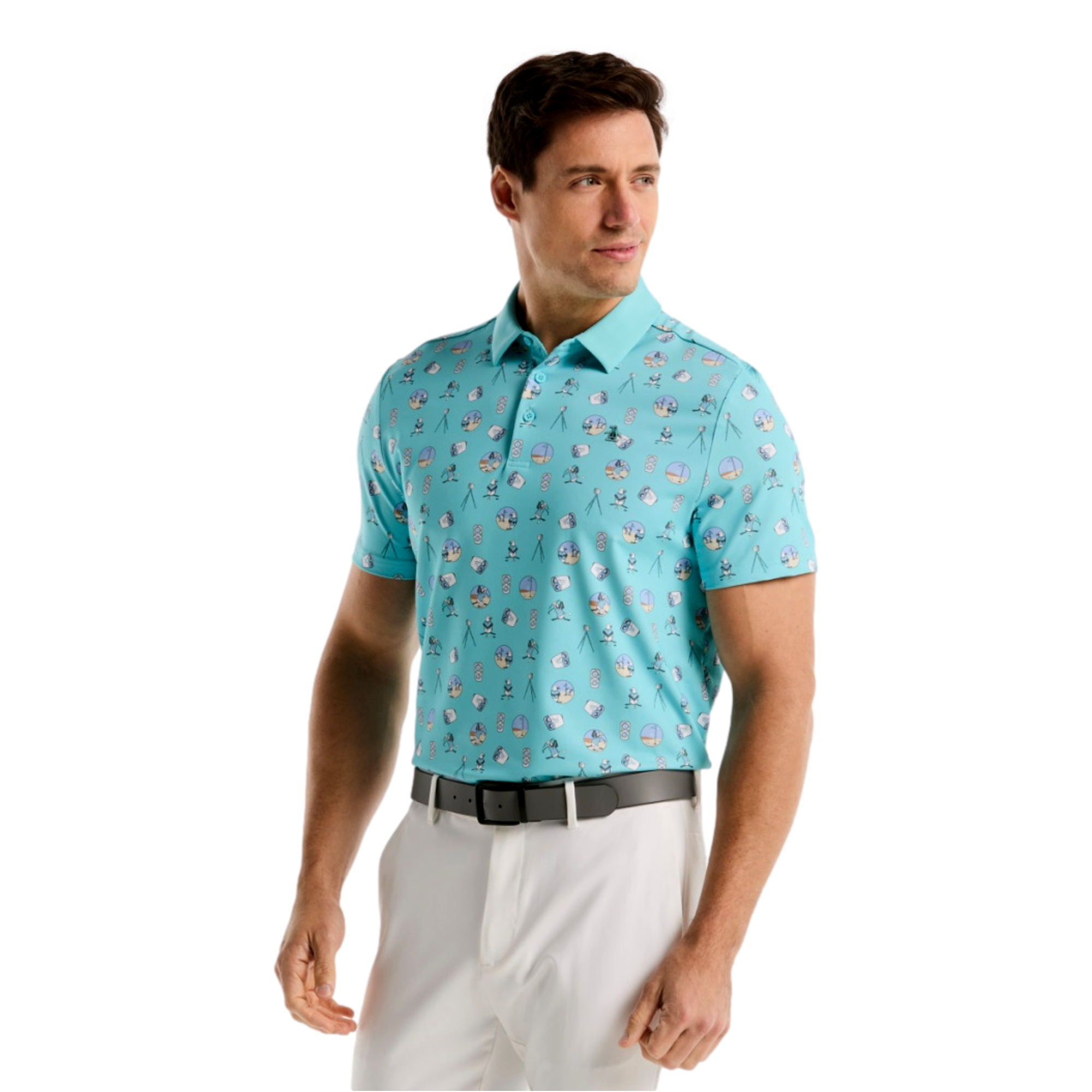 Pete's Range Finder Novelty Men's Golf Polo Shirt