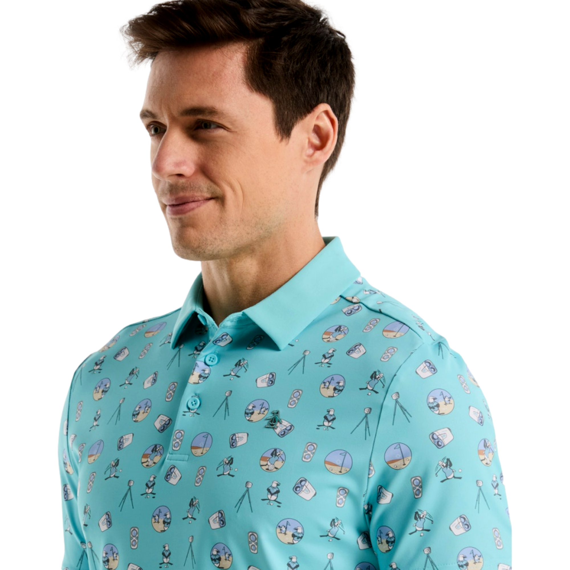 Pete's Range Finder Novelty Men's Golf Polo Shirt