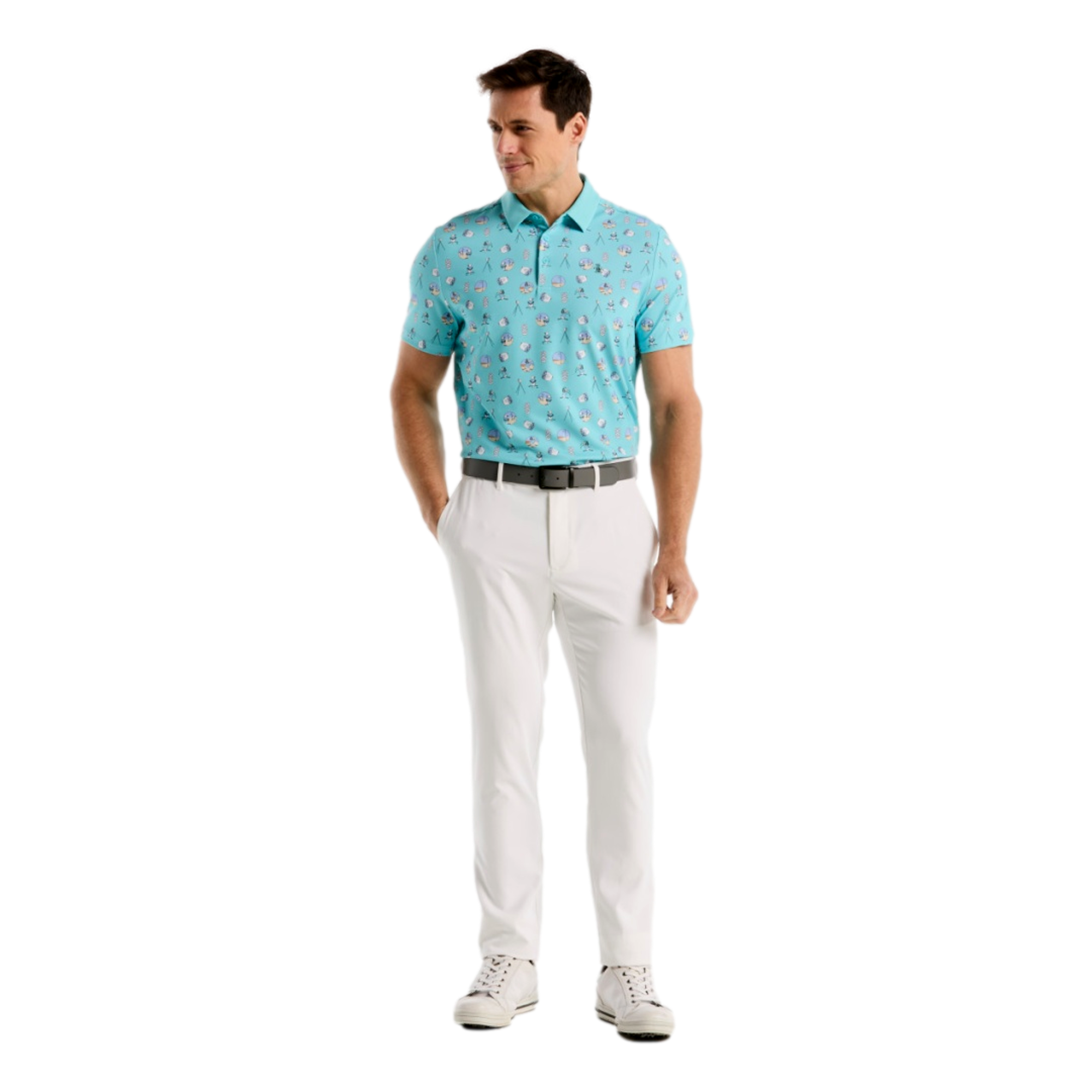 Pete's Range Finder Novelty Men's Golf Polo Shirt