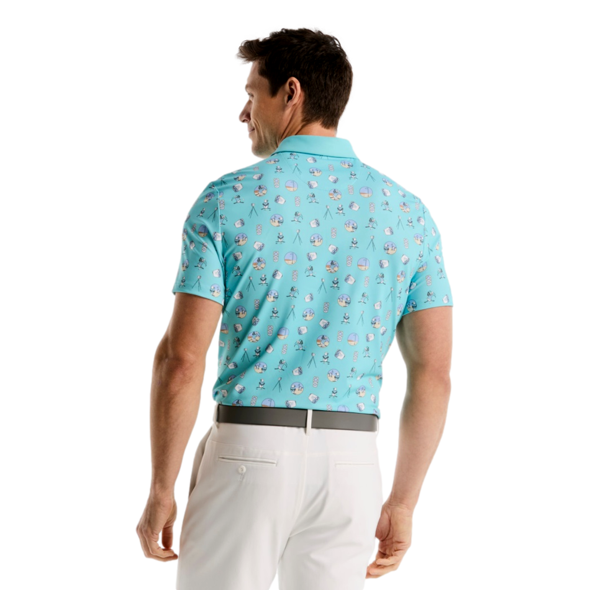 Pete's Range Finder Novelty Men's Golf Polo Shirt