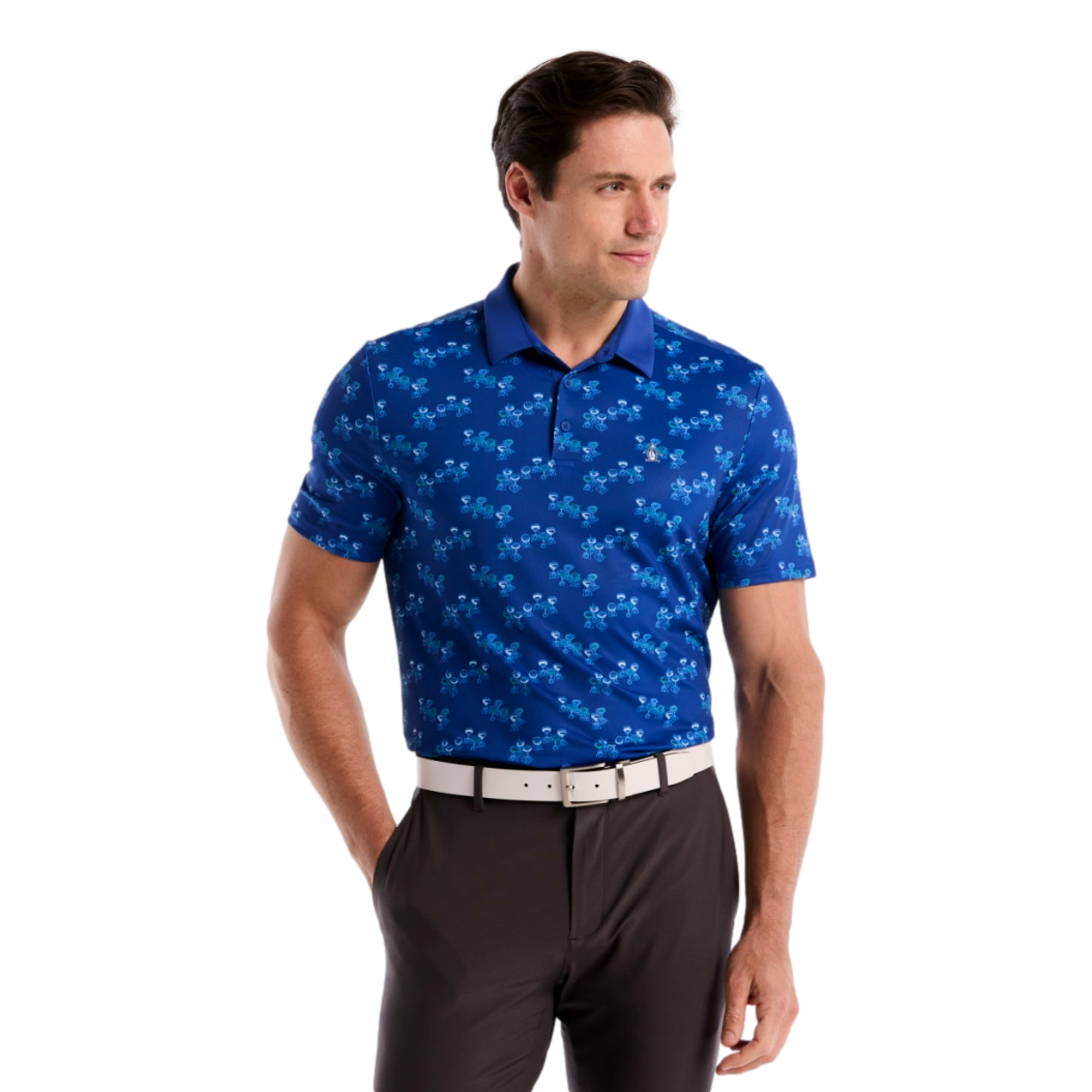 Aerial Cocktail Novelty Men's Golf Polo Shirt