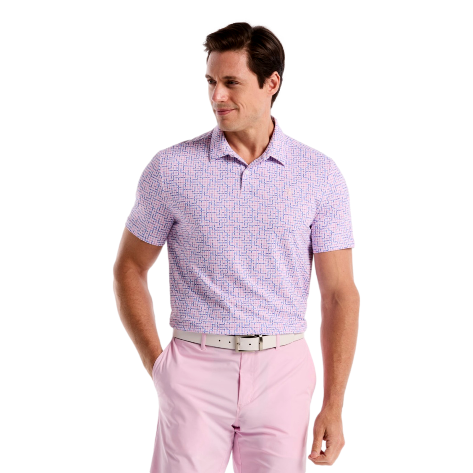 Color Theory Gingham Men's Golf Polo Shirt