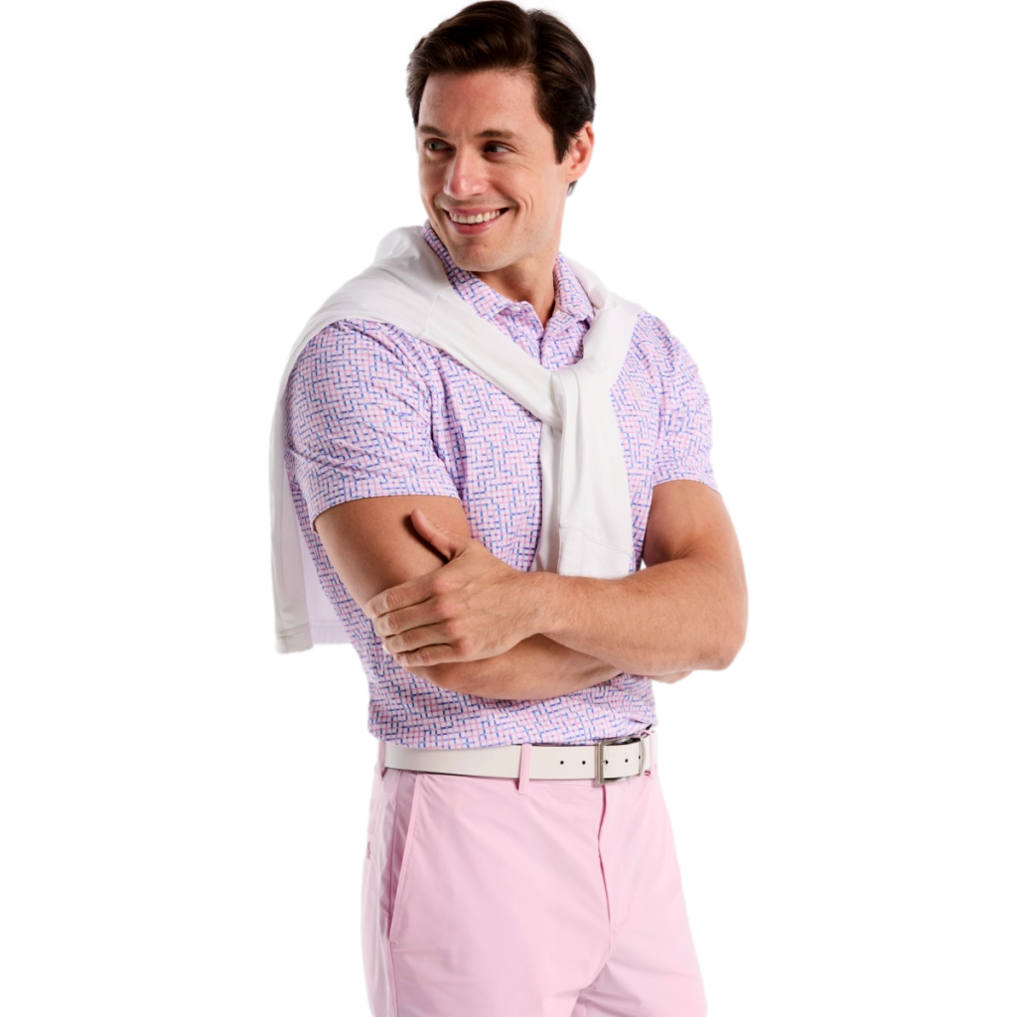 Color Theory Gingham Men's Golf Polo Shirt
