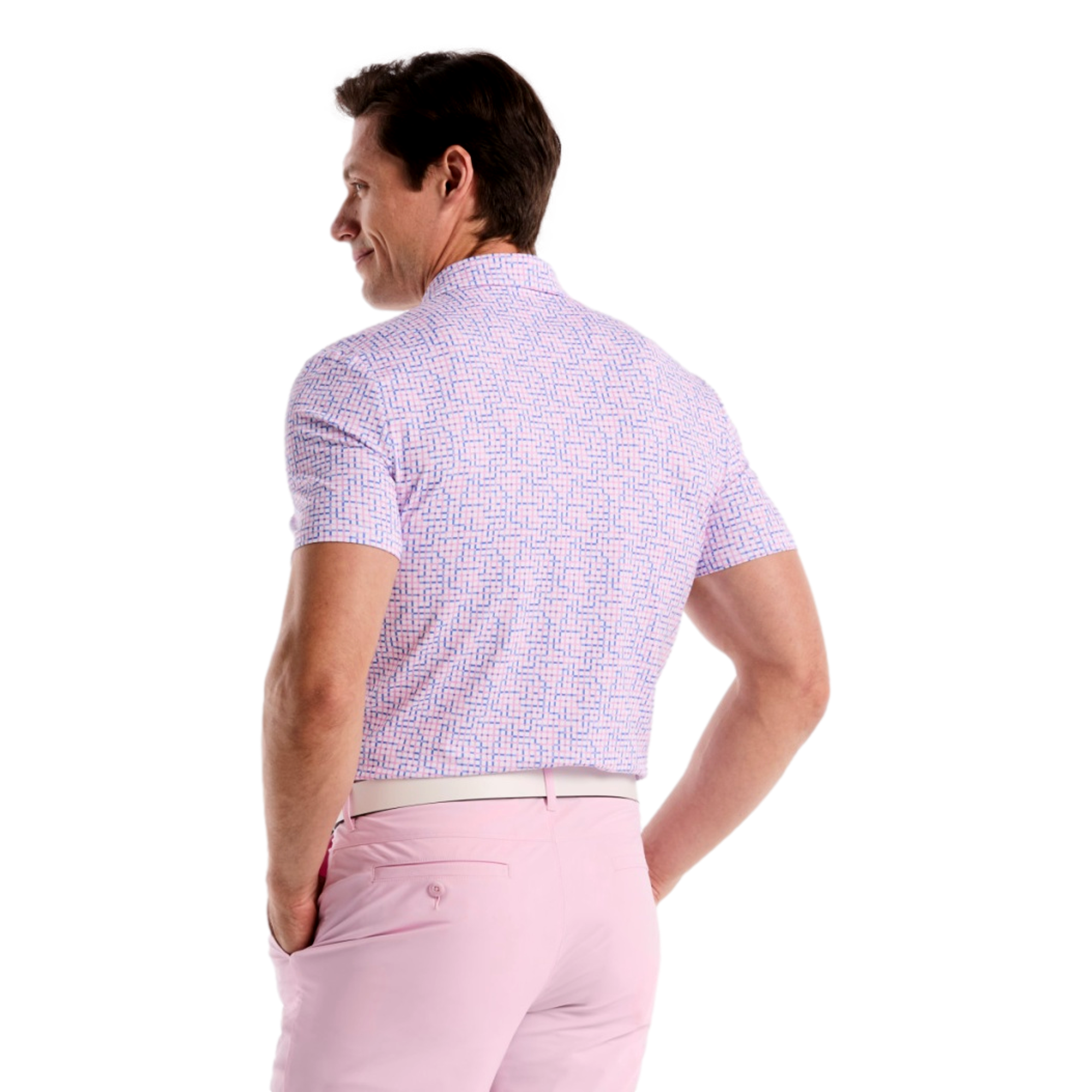 Color Theory Gingham Men's Golf Polo Shirt