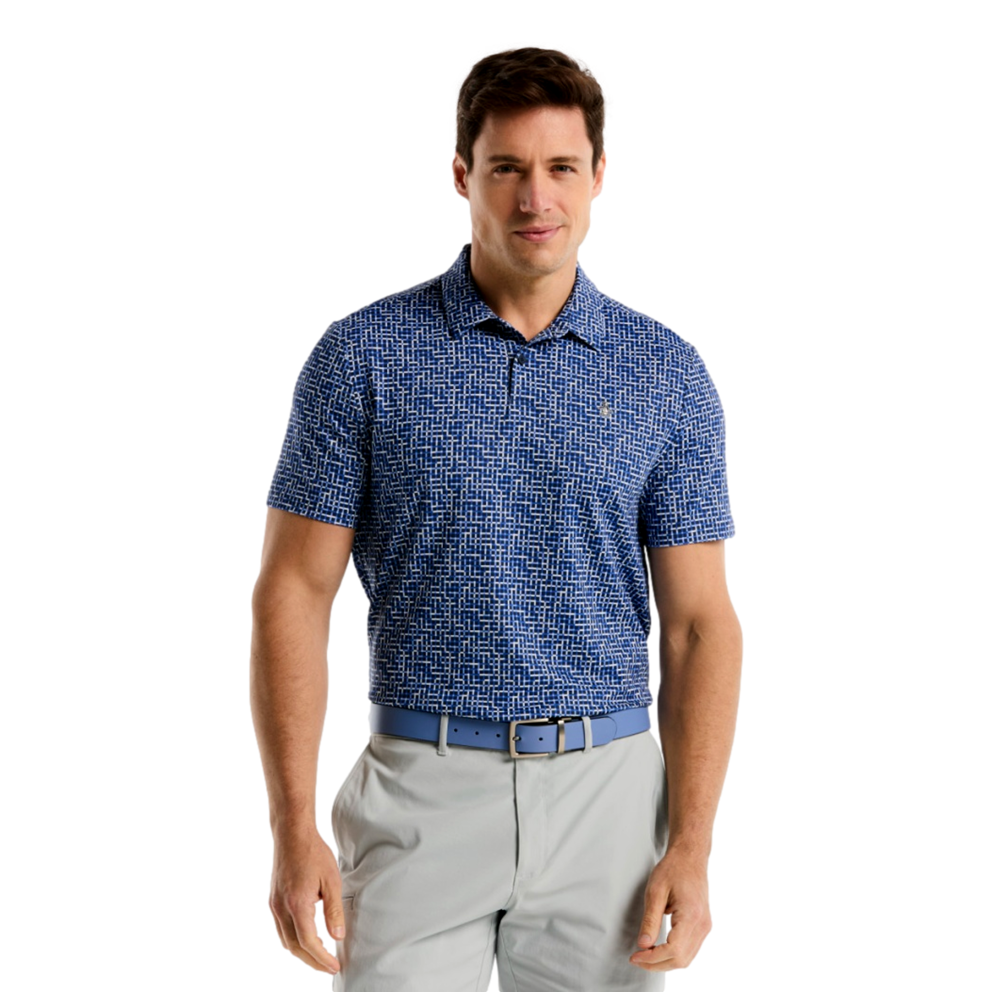 Color Theory Gingham Men's Golf Polo Shirt