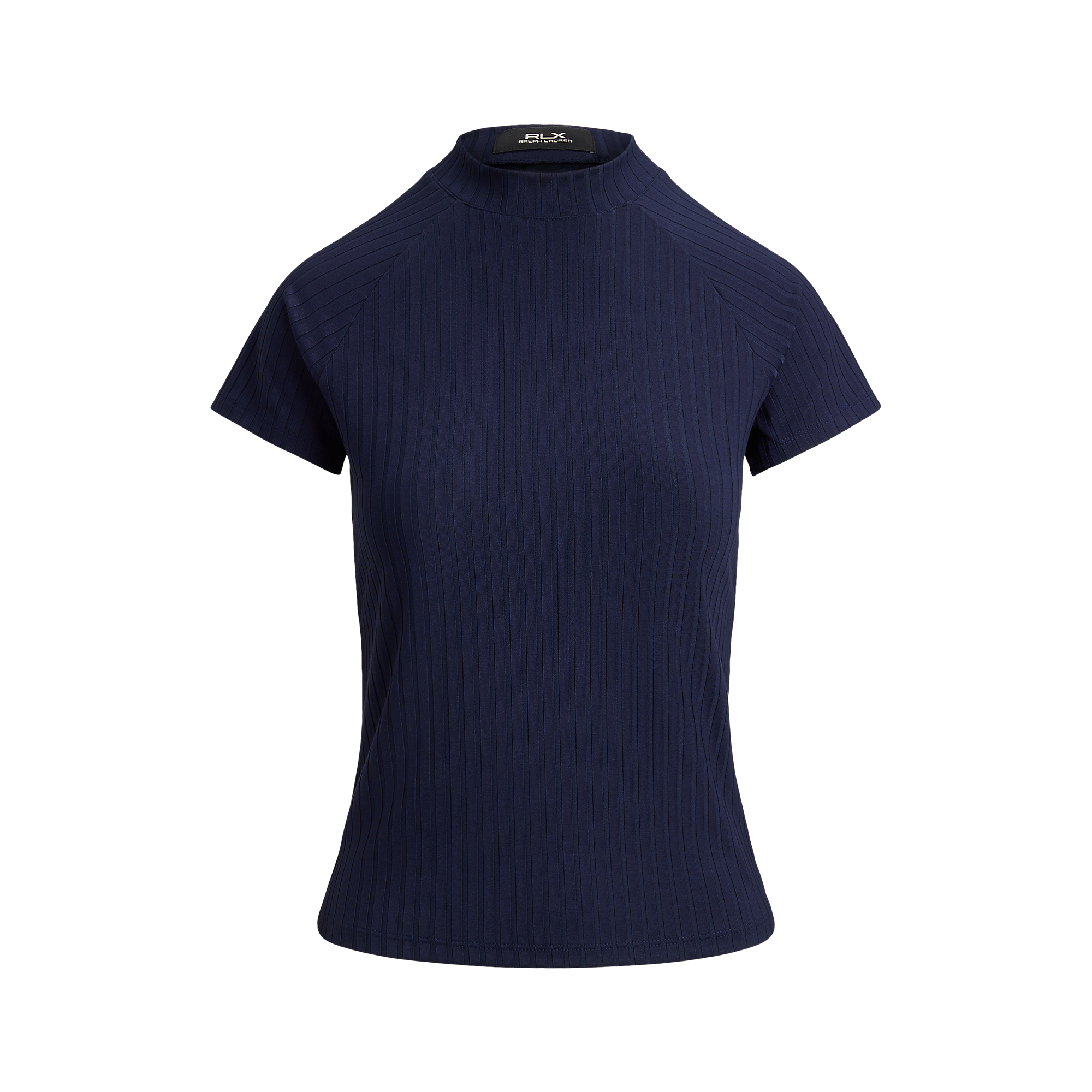 Ribbed Mockneck Women's Short Sleeve Golf Shirt
