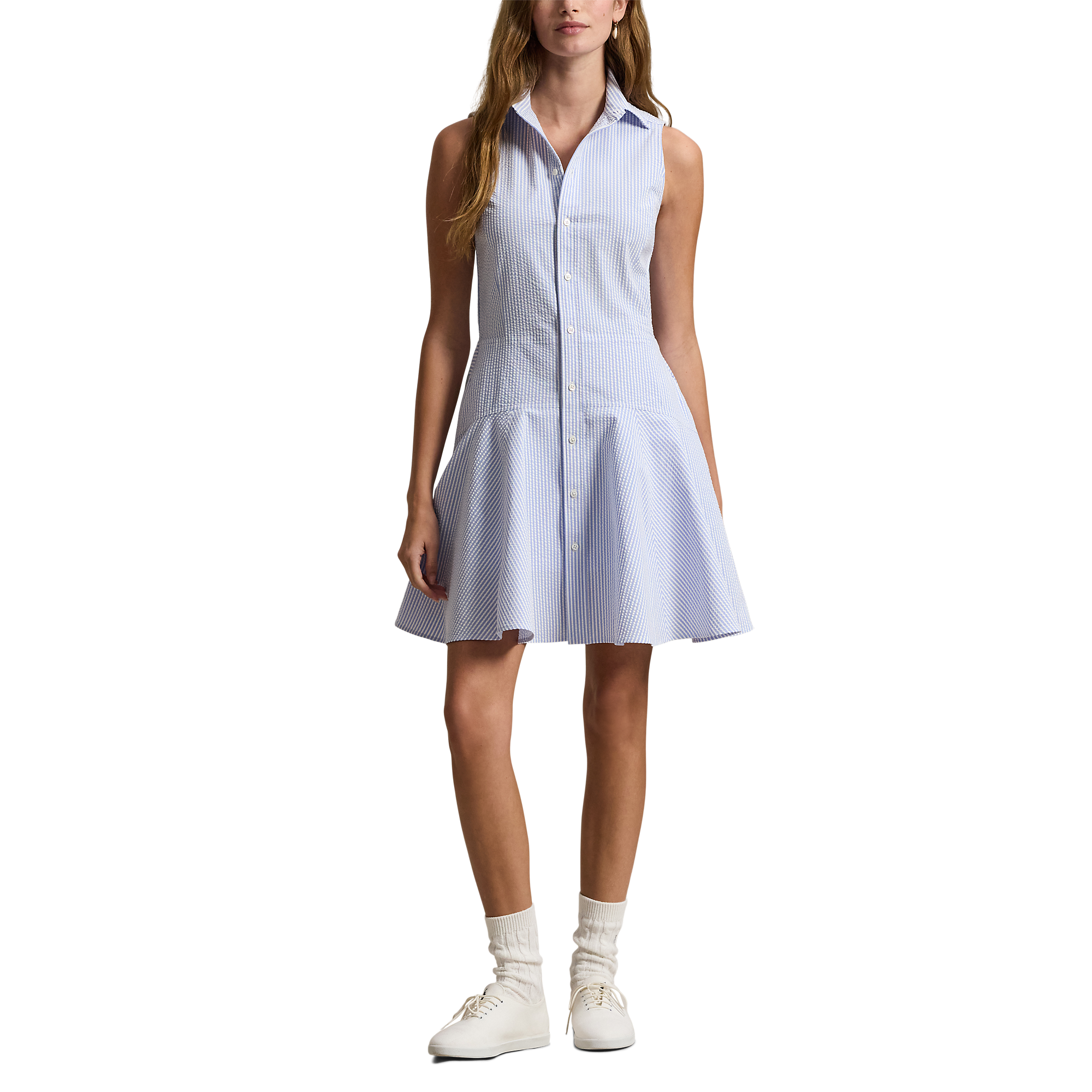 Seersucker Women's Sleeveless Golf Dress