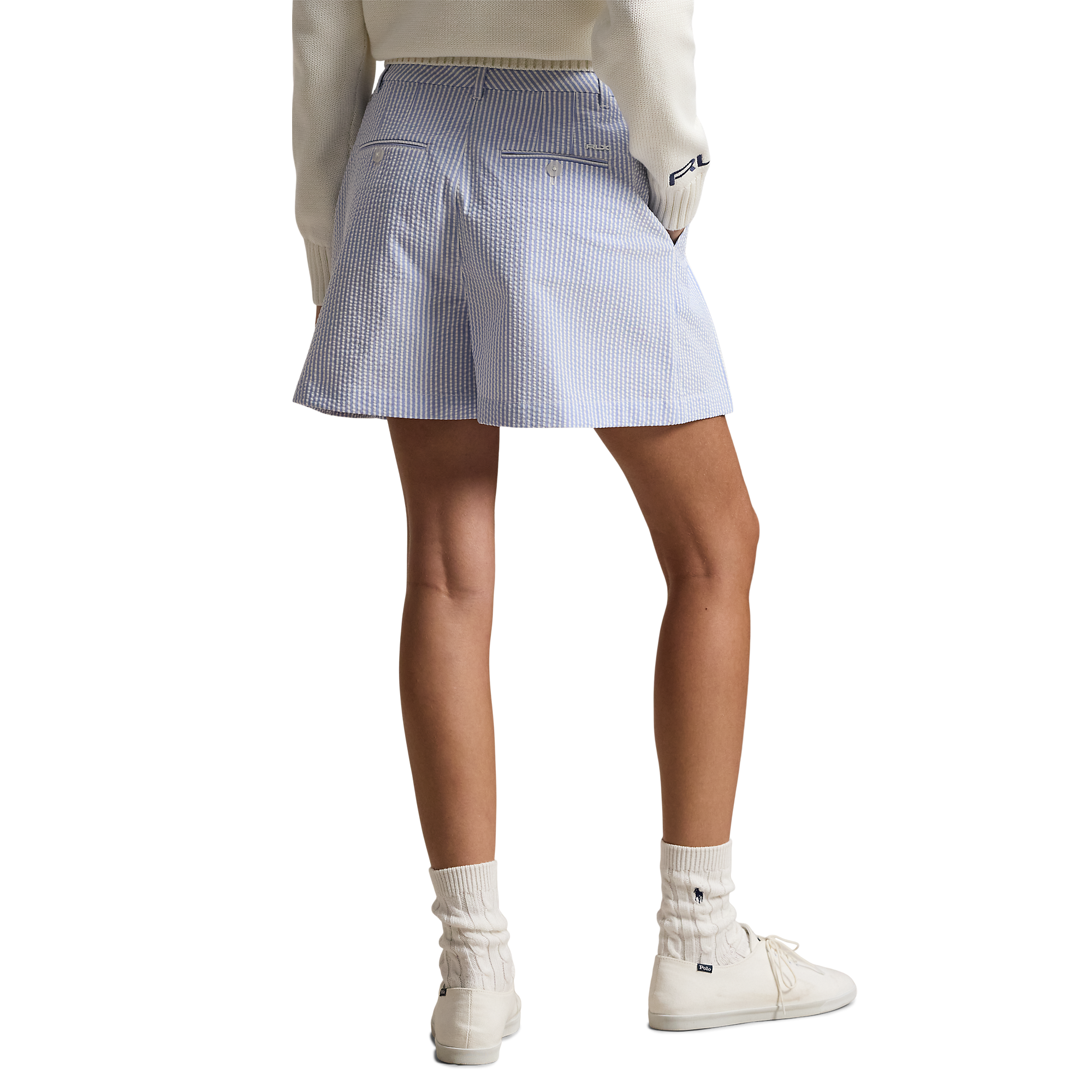 Seersucker Pleated Women's 3.5" Golf Shorts