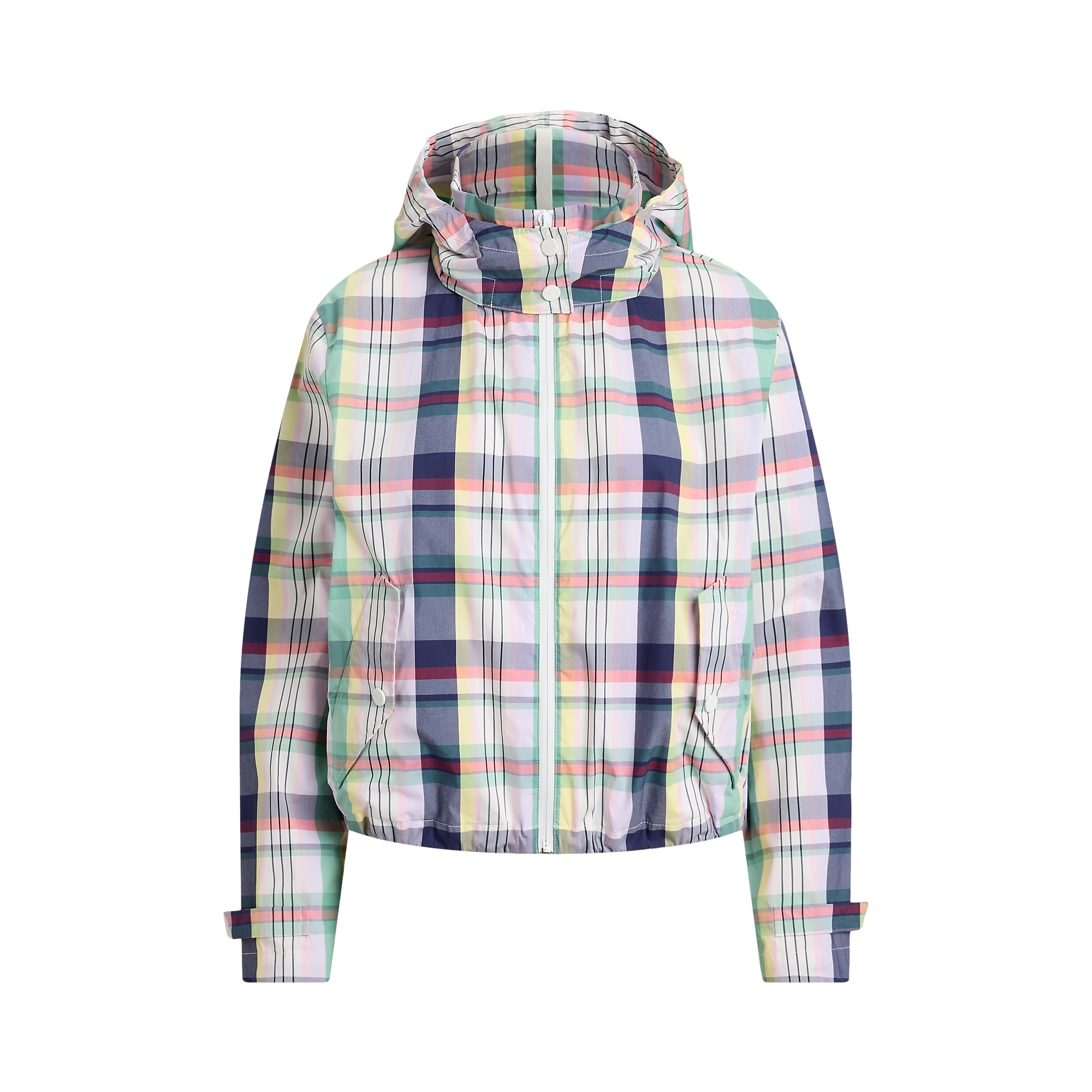Plaid Full Zip Women's Golf Rain Jacket