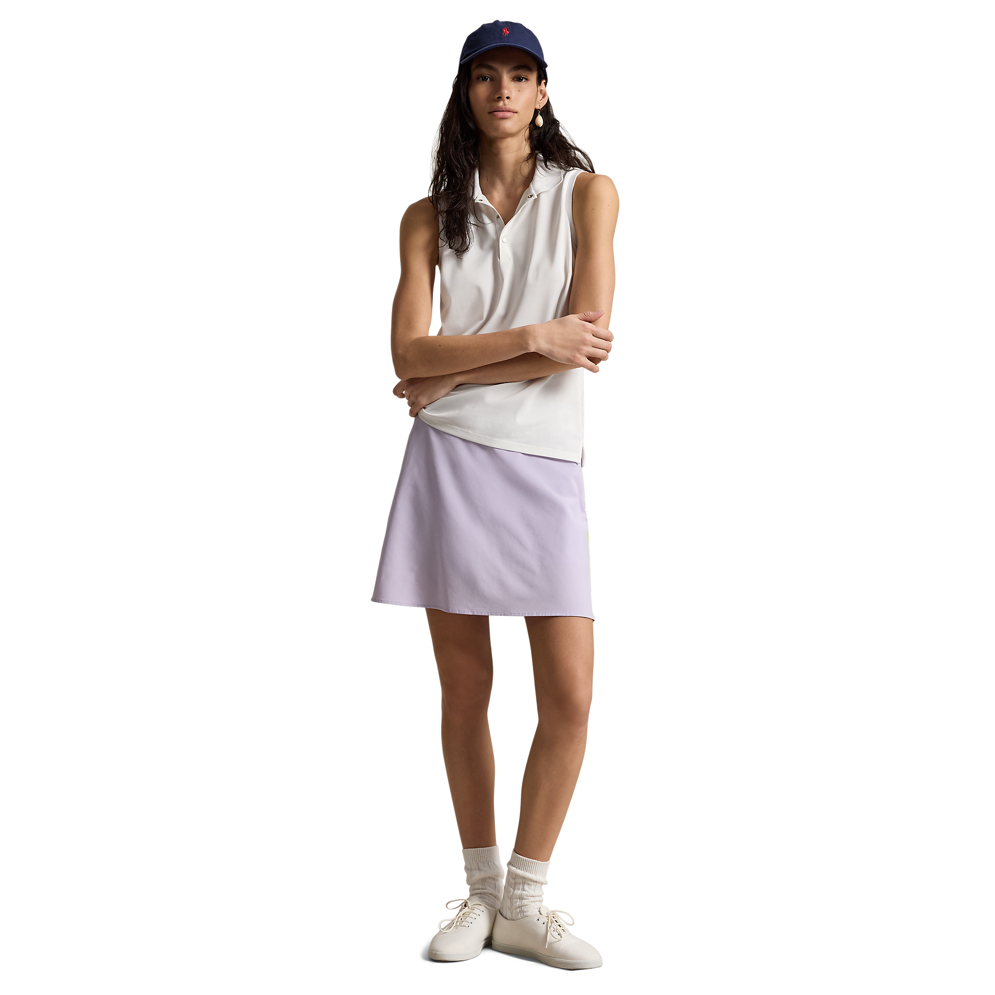 Snapped Side Hem Stretch Women's 15" Golf Skort