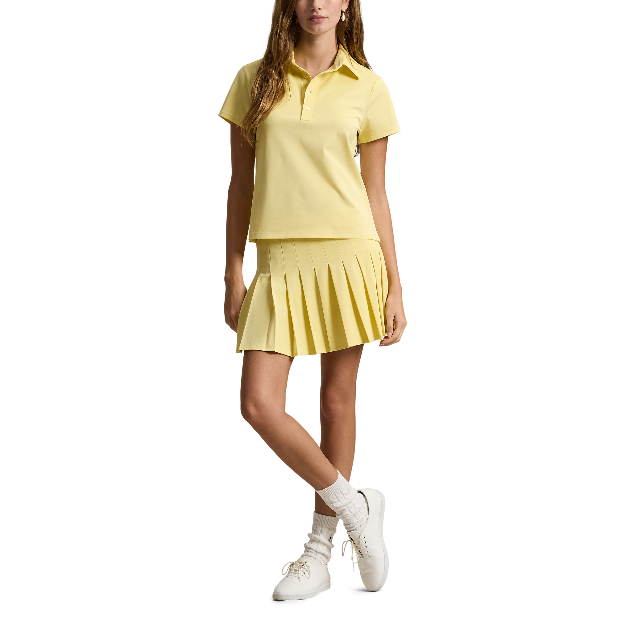 Pleated Knit A-Line Women's 15" Golf Skort