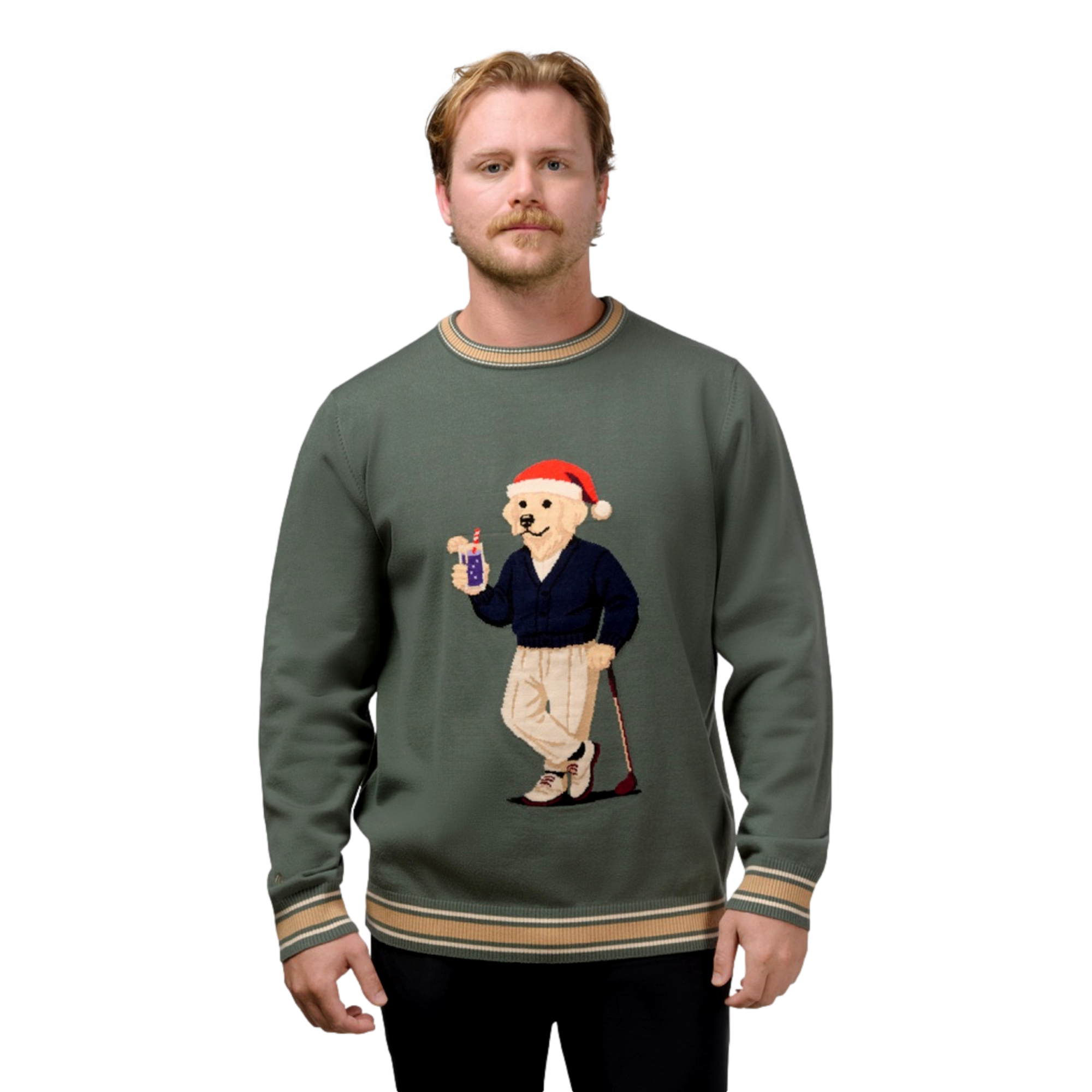 19th Hole Golden Transfusion Men's Knit Golf Sweater