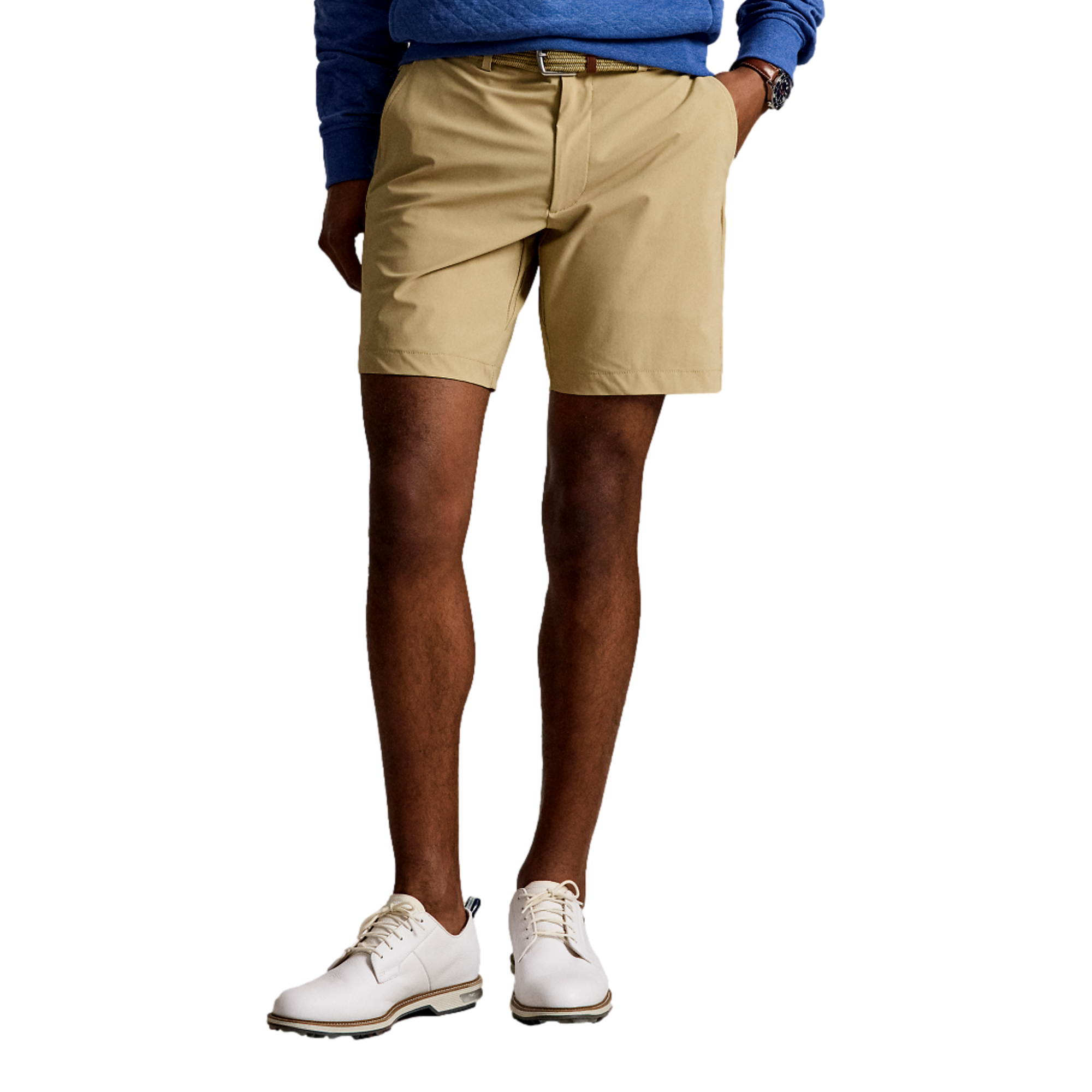 Stretch Knit Woven Men's 8" Golf Shorts