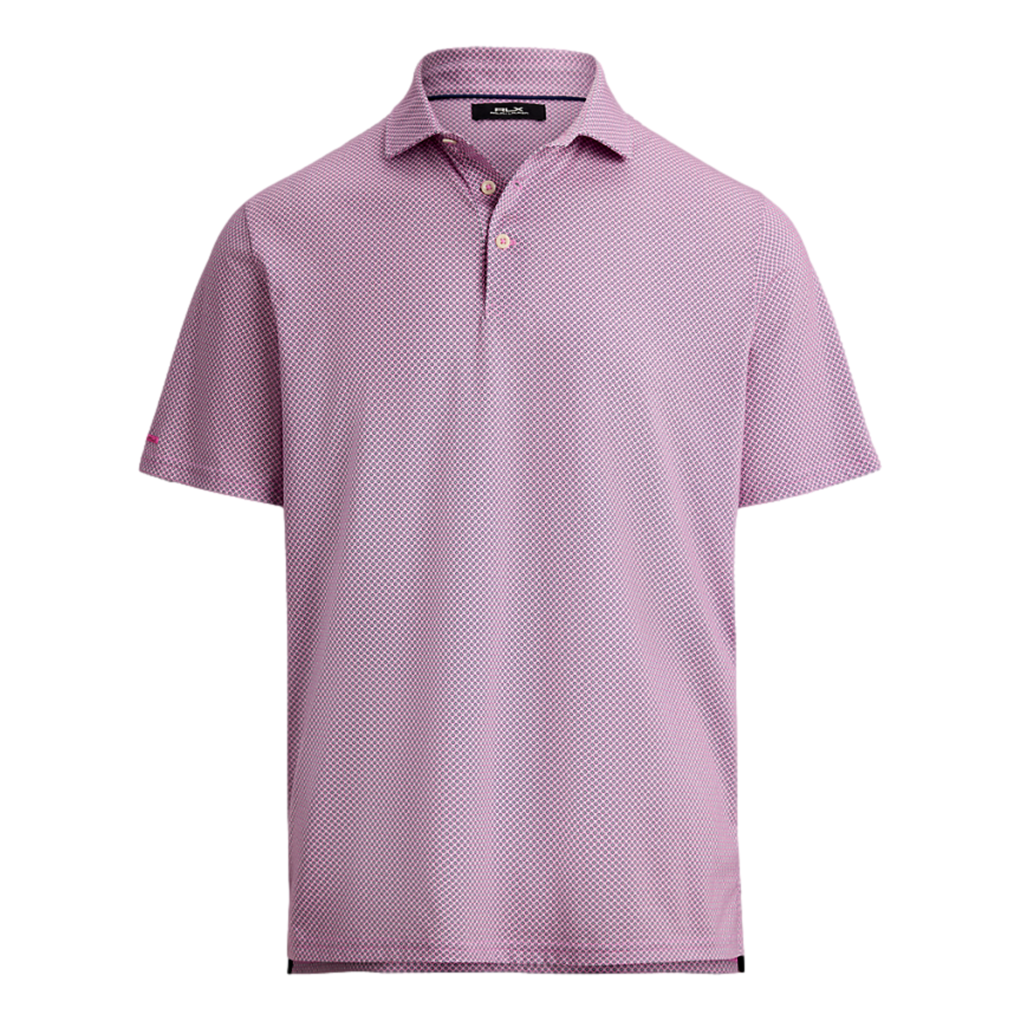 Classic Fit Geometric Cotton Jersey Men's Golf Polo Shirt