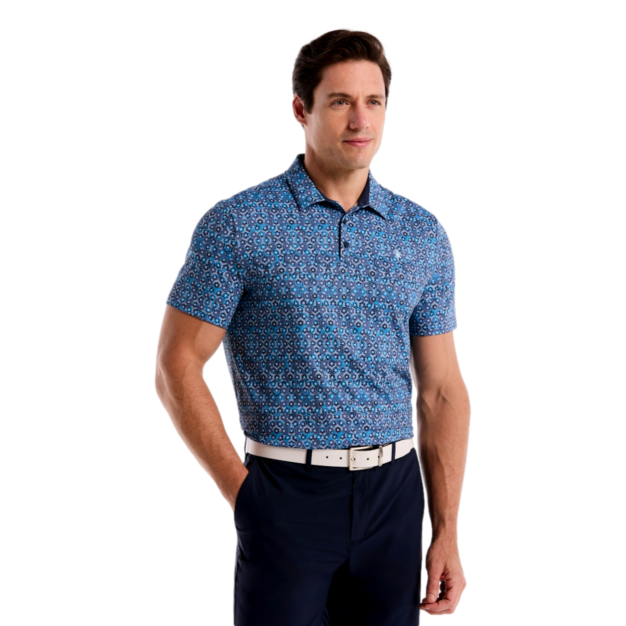 Heritage Framed Floral Men's Golf Polo Shirt