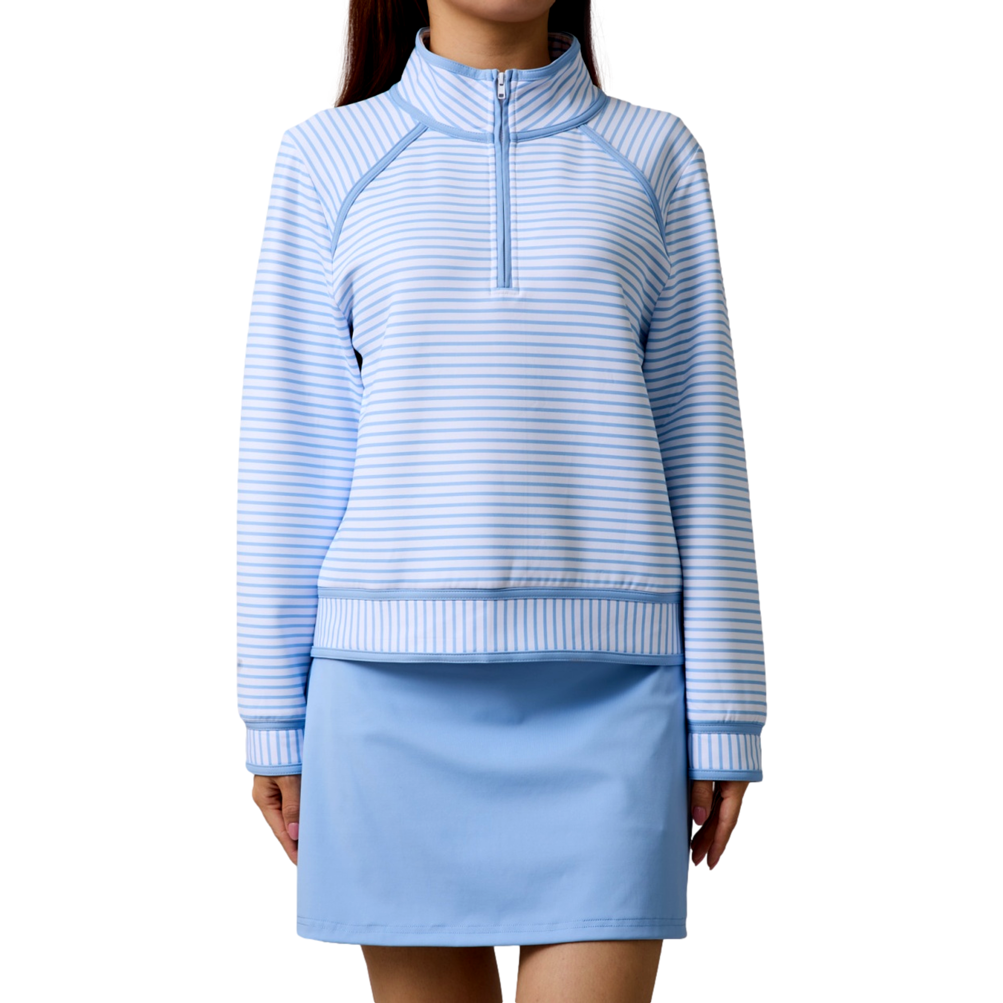 Scuba Light Stripe Women's Golf Quarter Zip