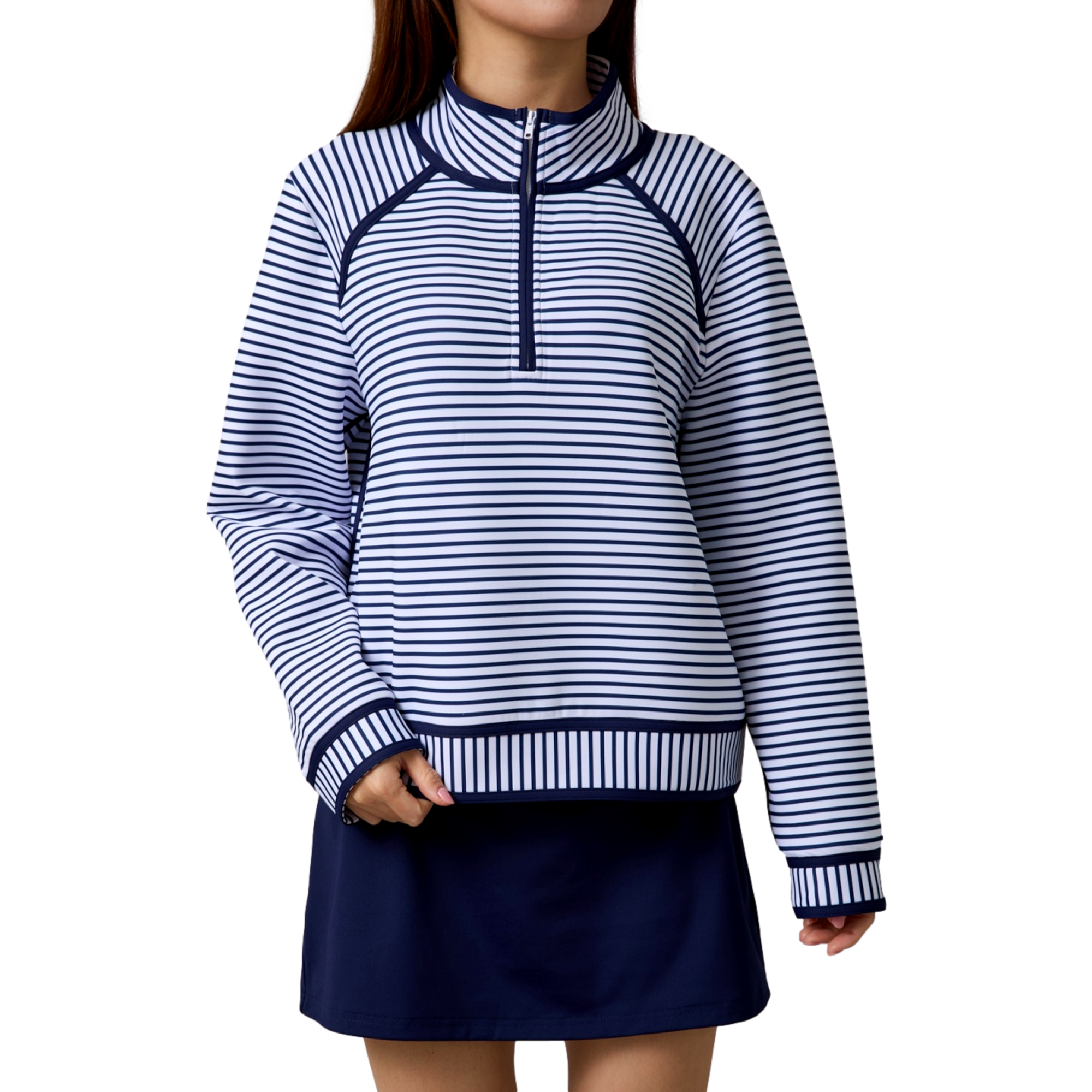 Scuba Light Stripe Women's Golf Quarter Zip