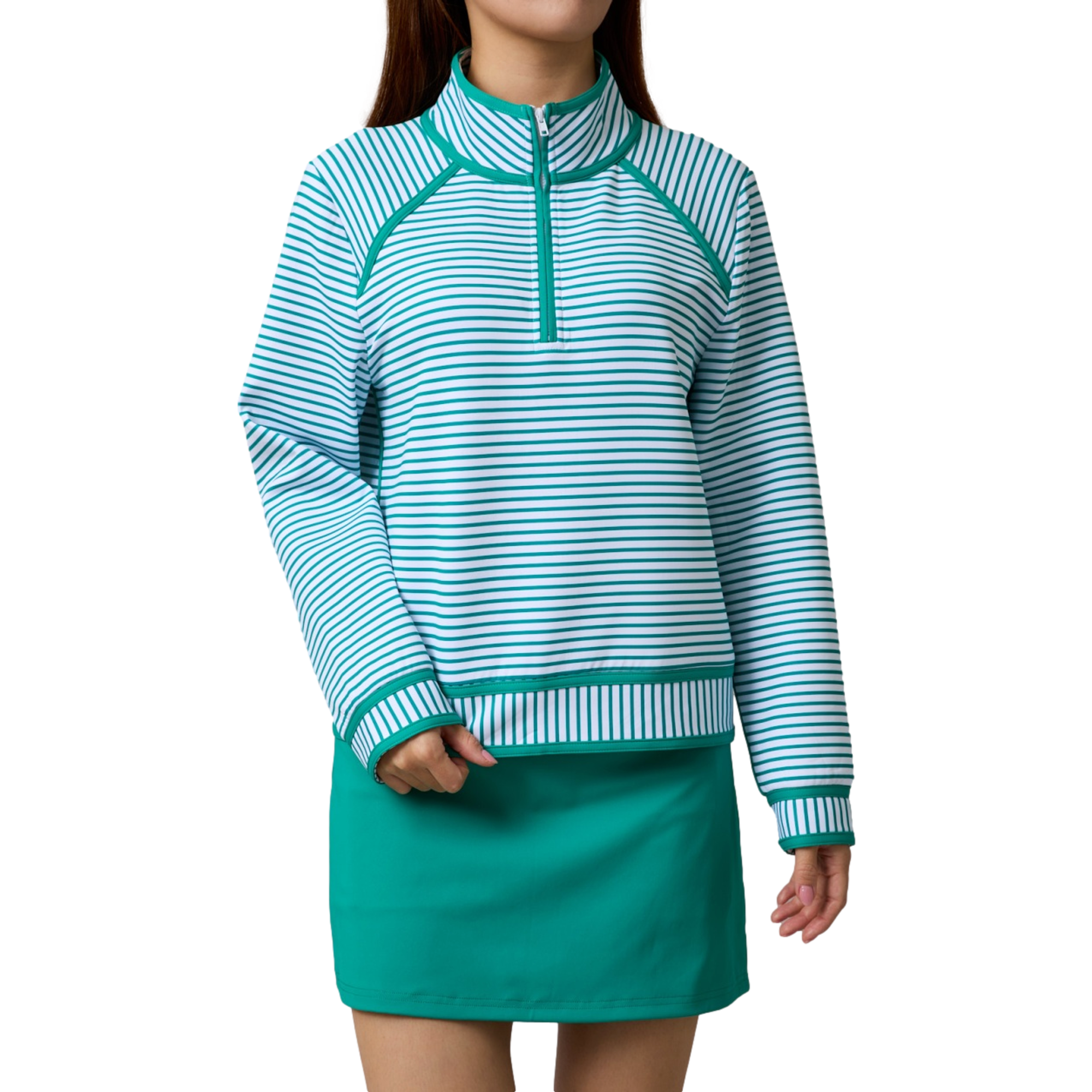 Scuba Light Stripe Women's Golf Quarter Zip