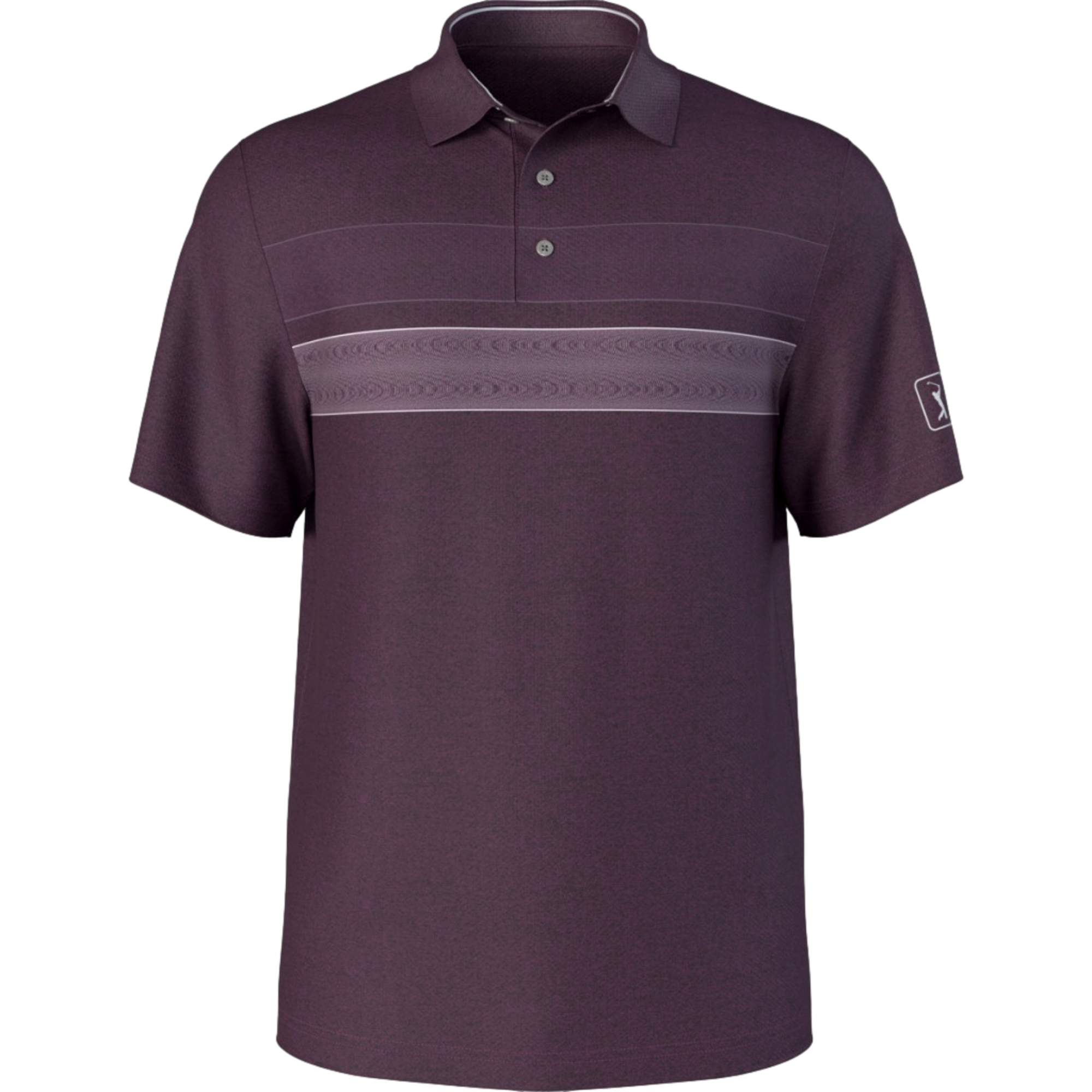 Motion Chest Stripe Print Short Sleeve Boys Golf Polo Shirt