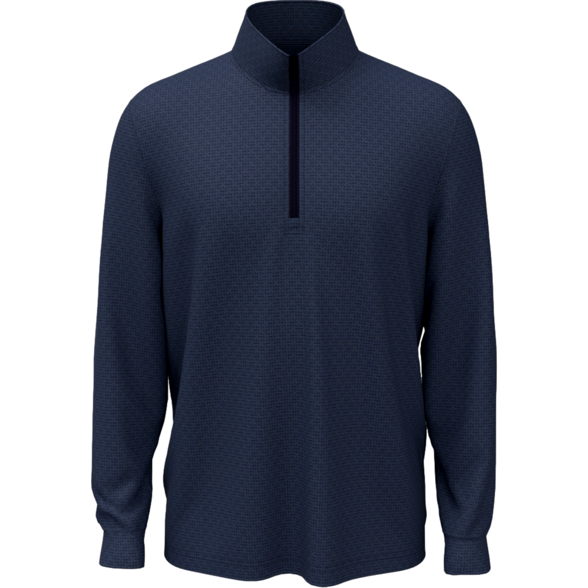Textured Geo Printed Boy's Golf Quarter Zip