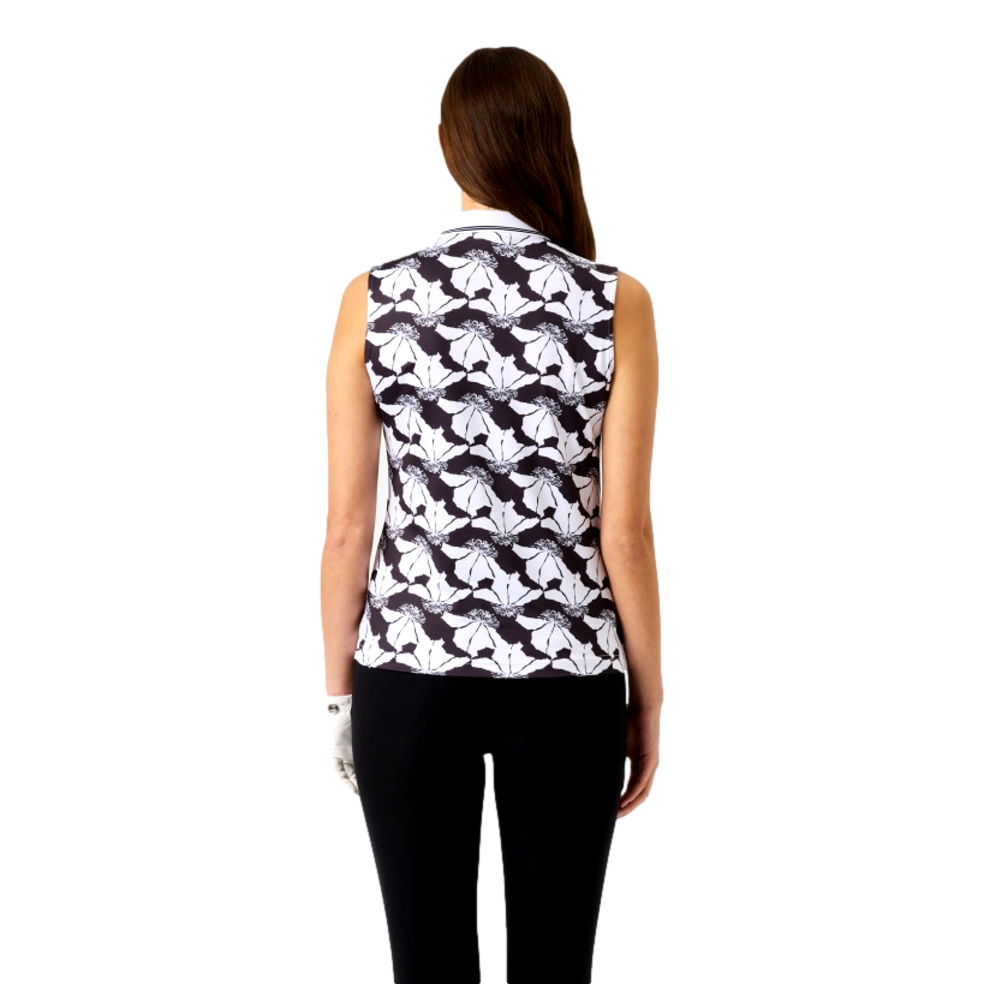 Printed Women's Sleeveless Golf Polo Shirt