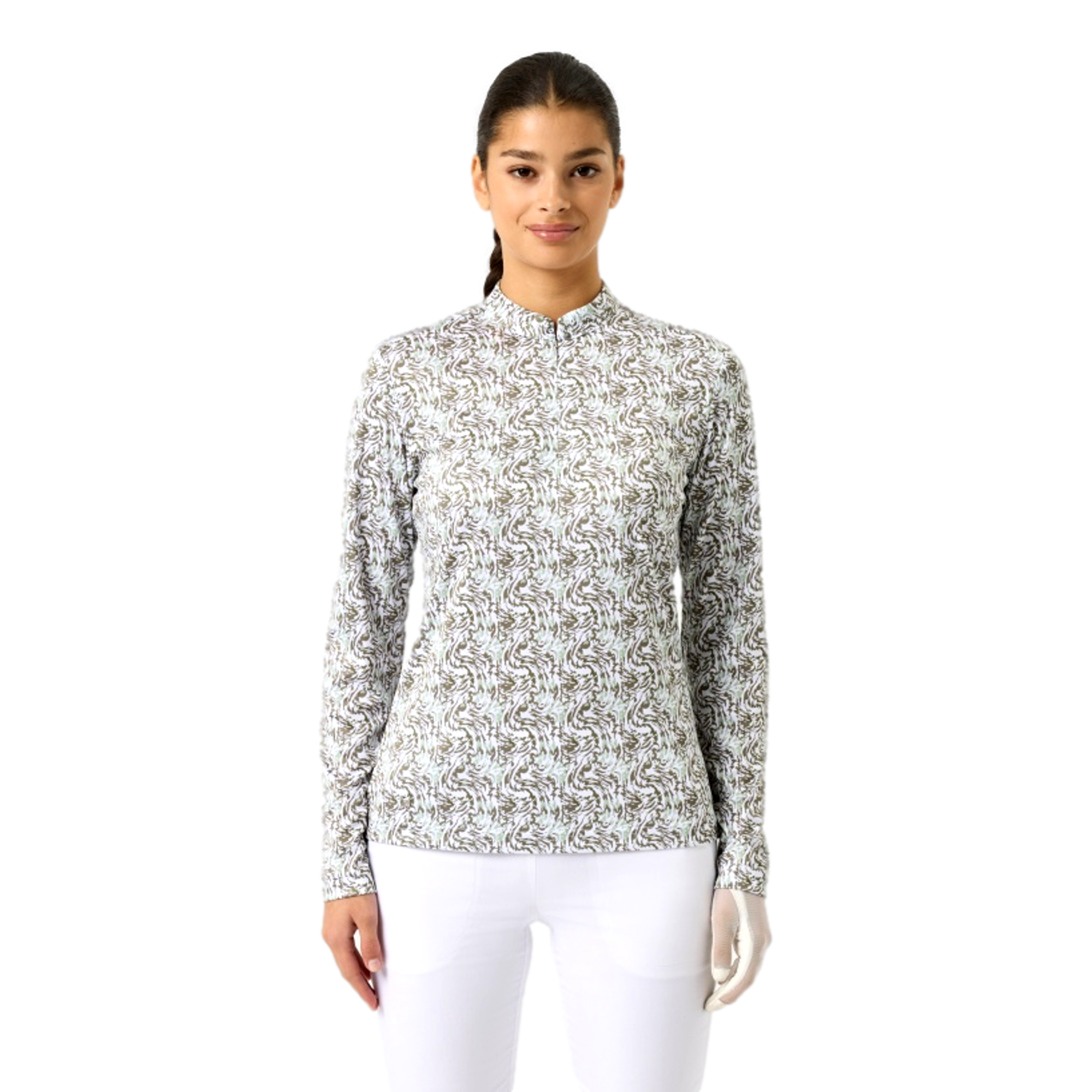 Dull Printed Women's Golf Quarter Zip