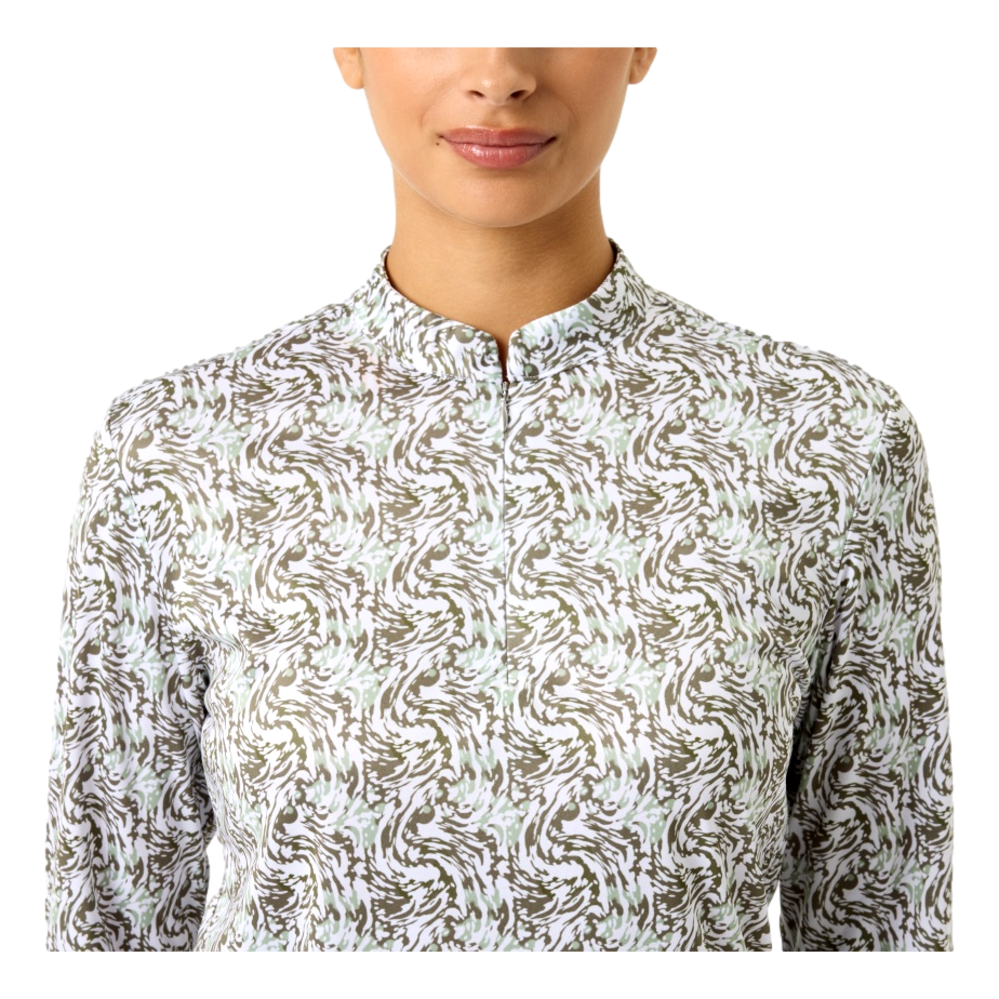 Dull Printed Women's Golf Quarter Zip