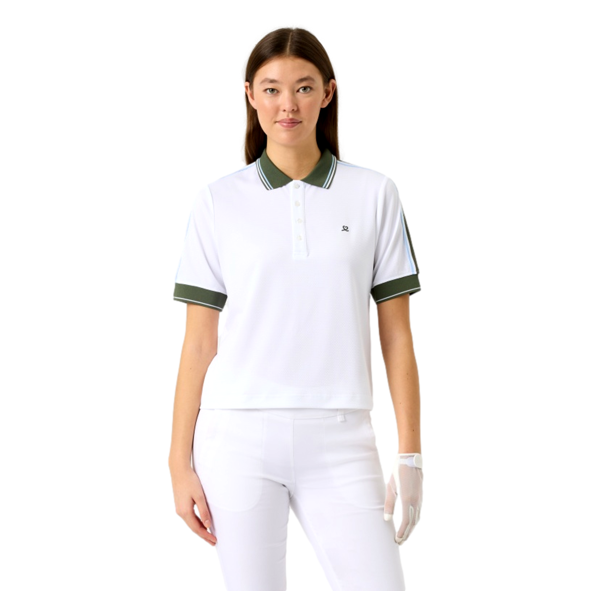Cropped Women's Short Sleeve Golf Polo Shirt