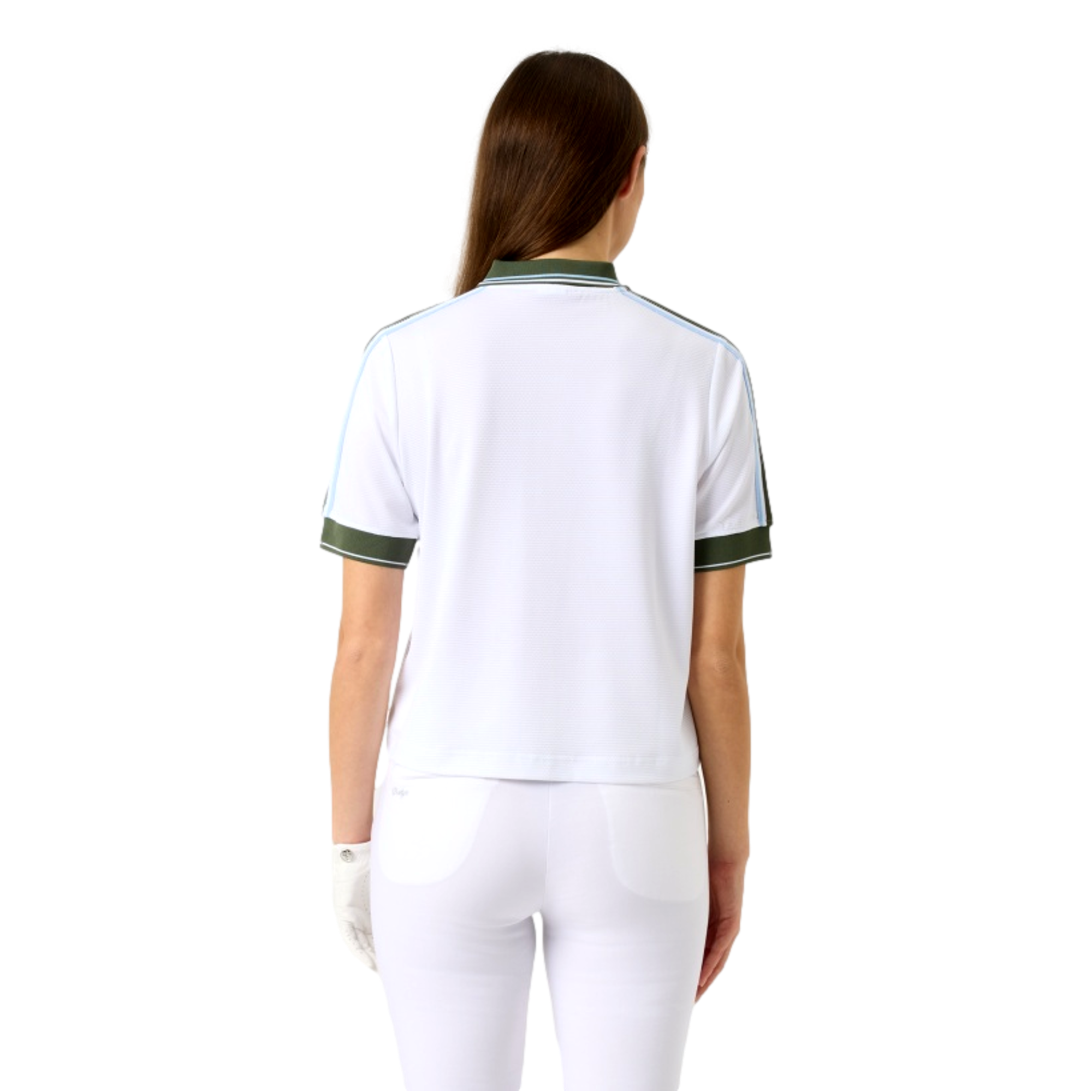 Cropped Women's Short Sleeve Golf Polo Shirt