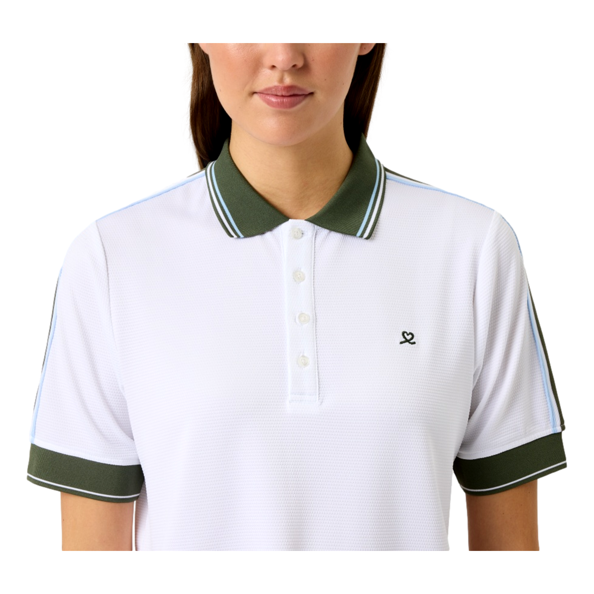 Cropped Women's Short Sleeve Golf Polo Shirt