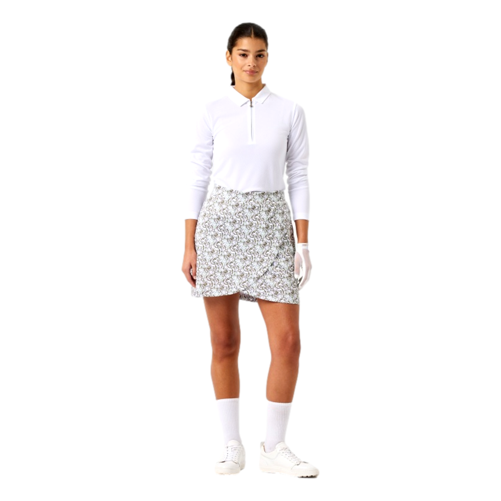 Dull Printed Wrap Women's 18" Golf Skort