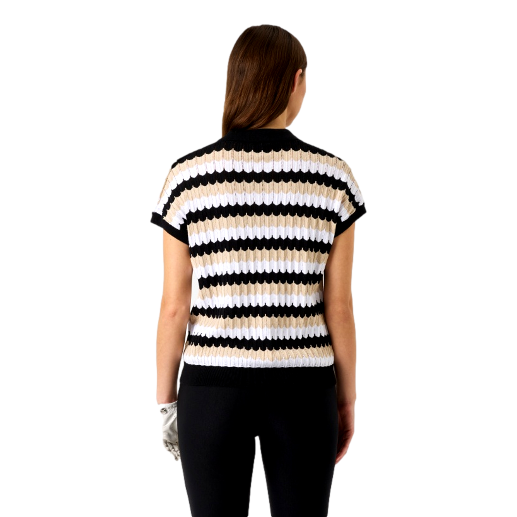 Zig Zag Cap Women's Short Sleeve Golf Polo Shirt