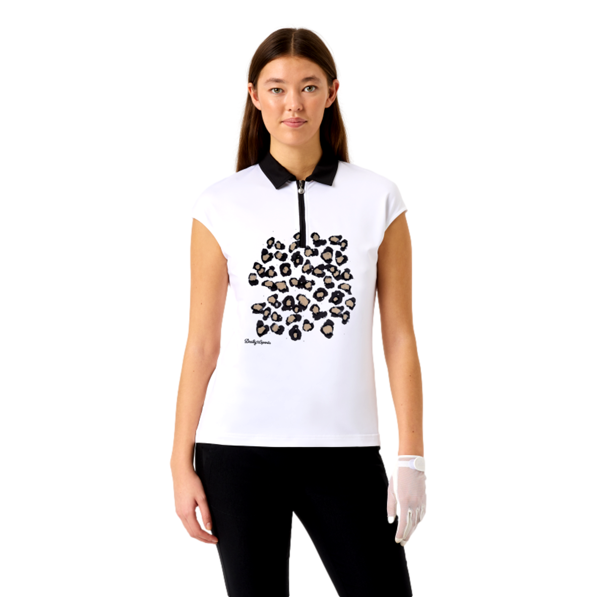 Embellished Women's Short Sleeve Golf Polo Shirt