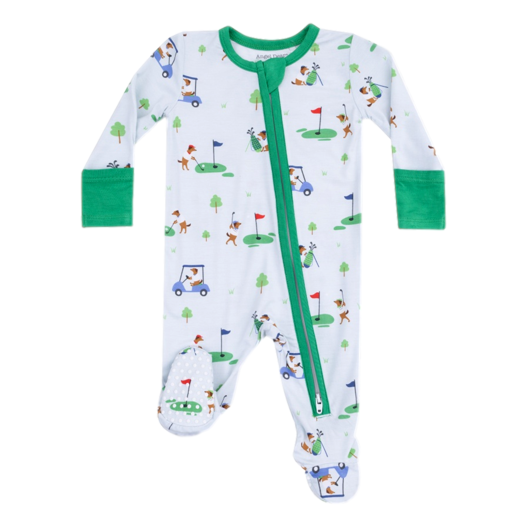 Dog Gone Golf - Blue 2 Way Zipper Footie