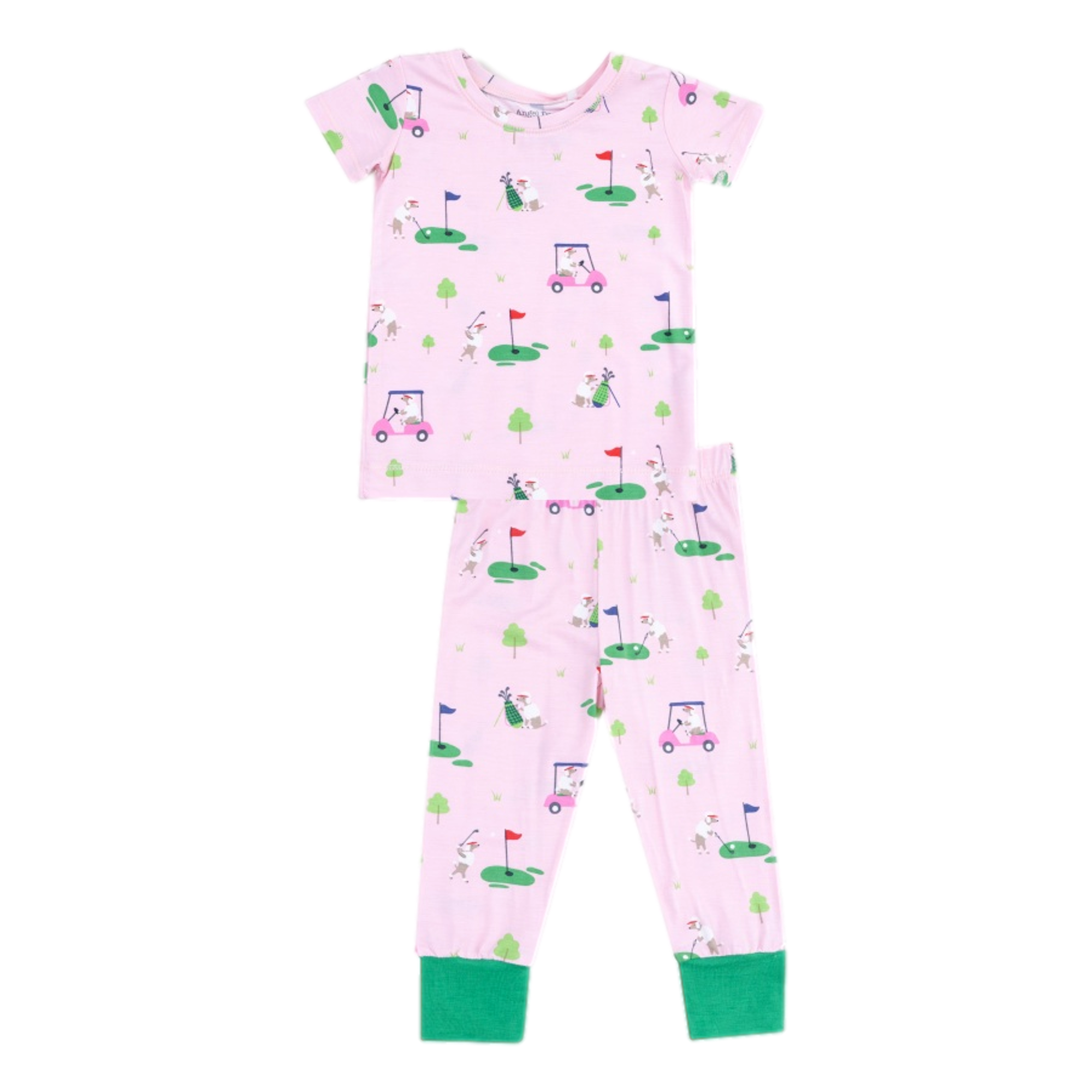 Dog Gone Golf - Pink Short Sleeve Loungewear Set