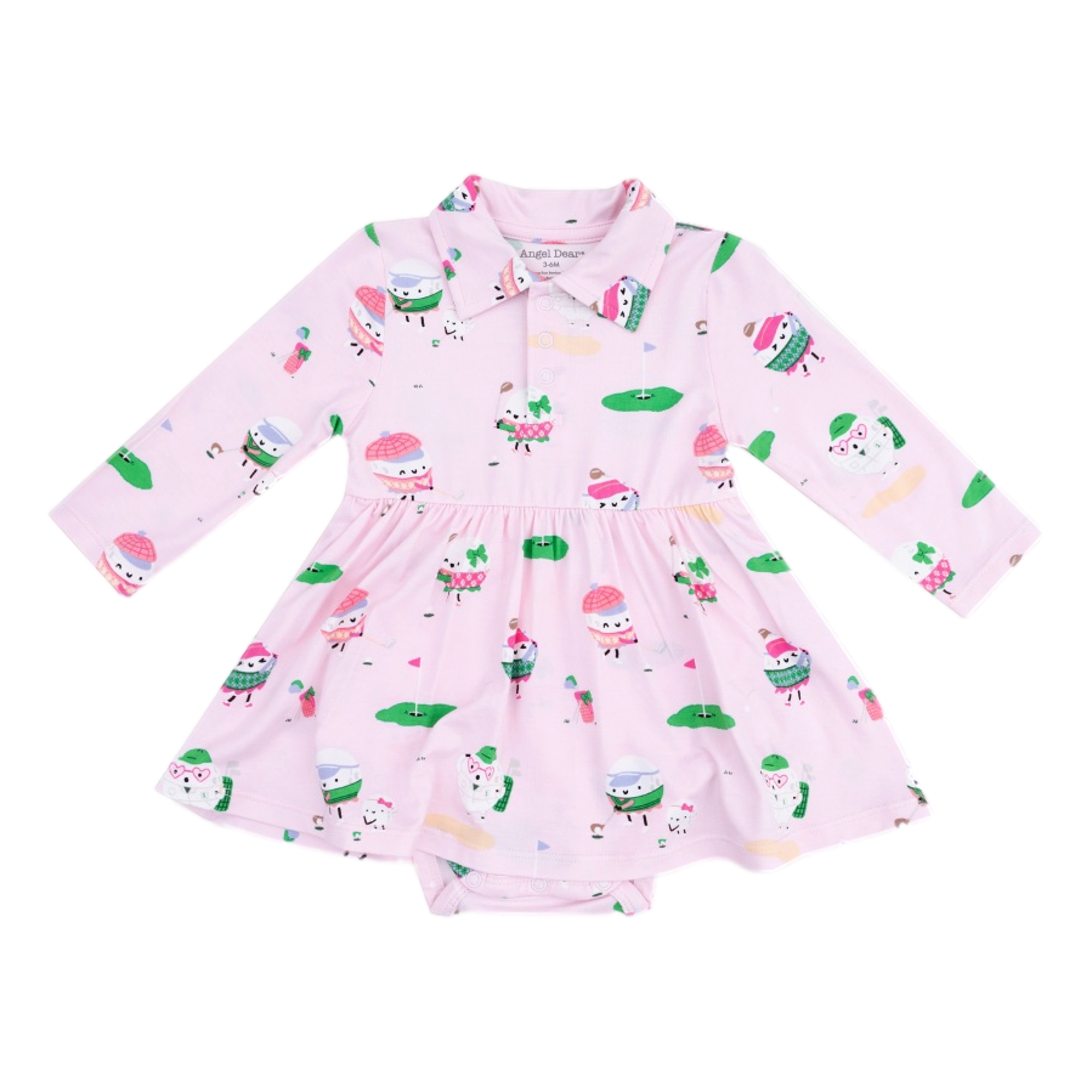Golf Pros - Girl Long Sleeve Polo Bodysuit Dress