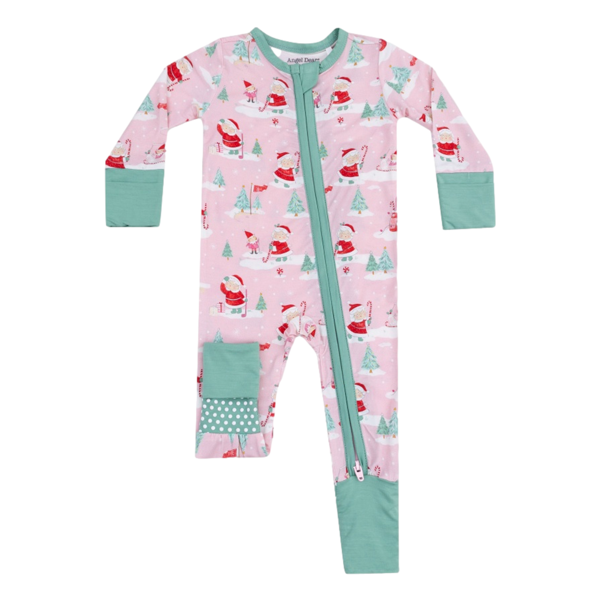 Golfing Mrs. Claus and Elves - 2 Way Zipper Romper