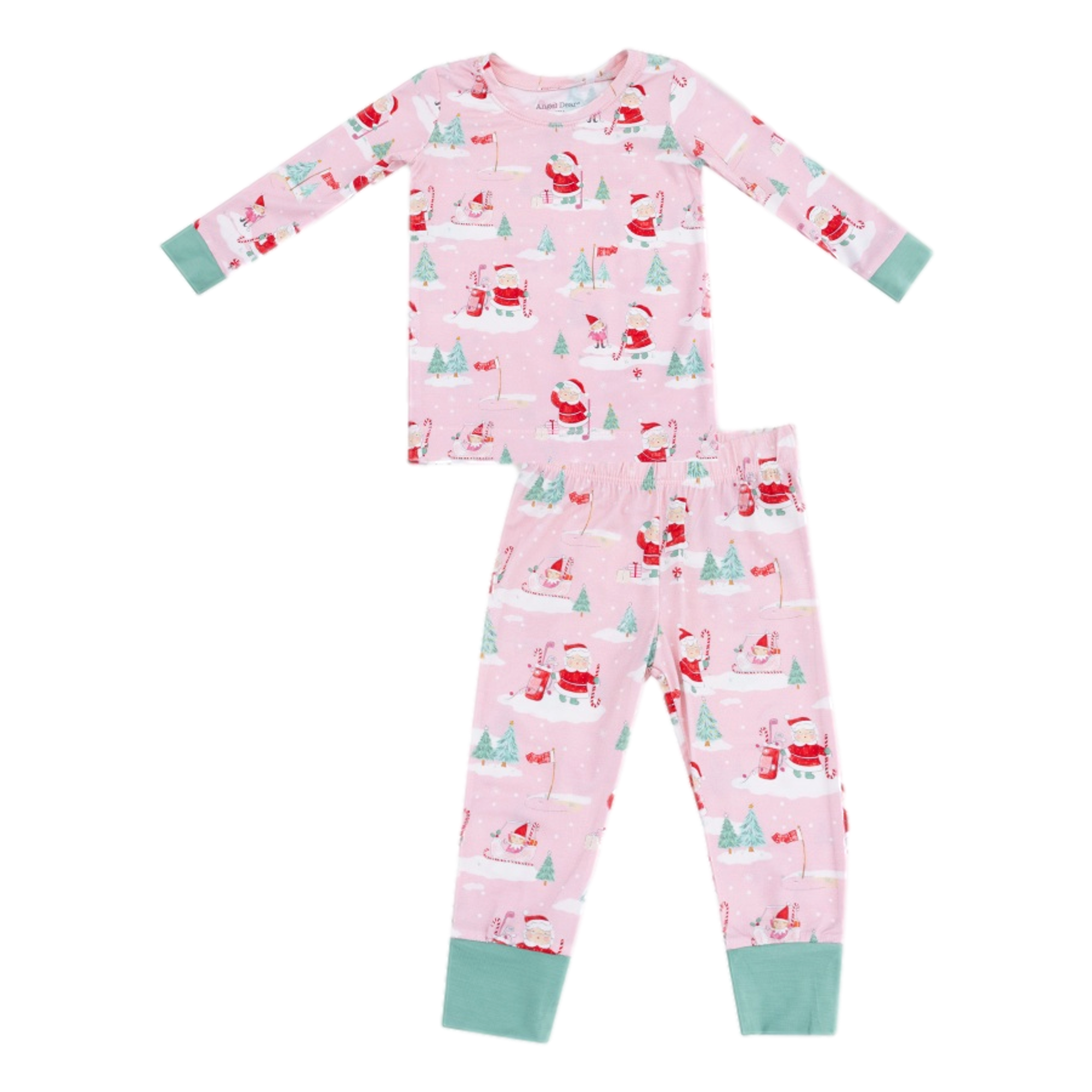 Golfing Mrs. Claus and Elves Infant Long Sleeve Loungewear Set