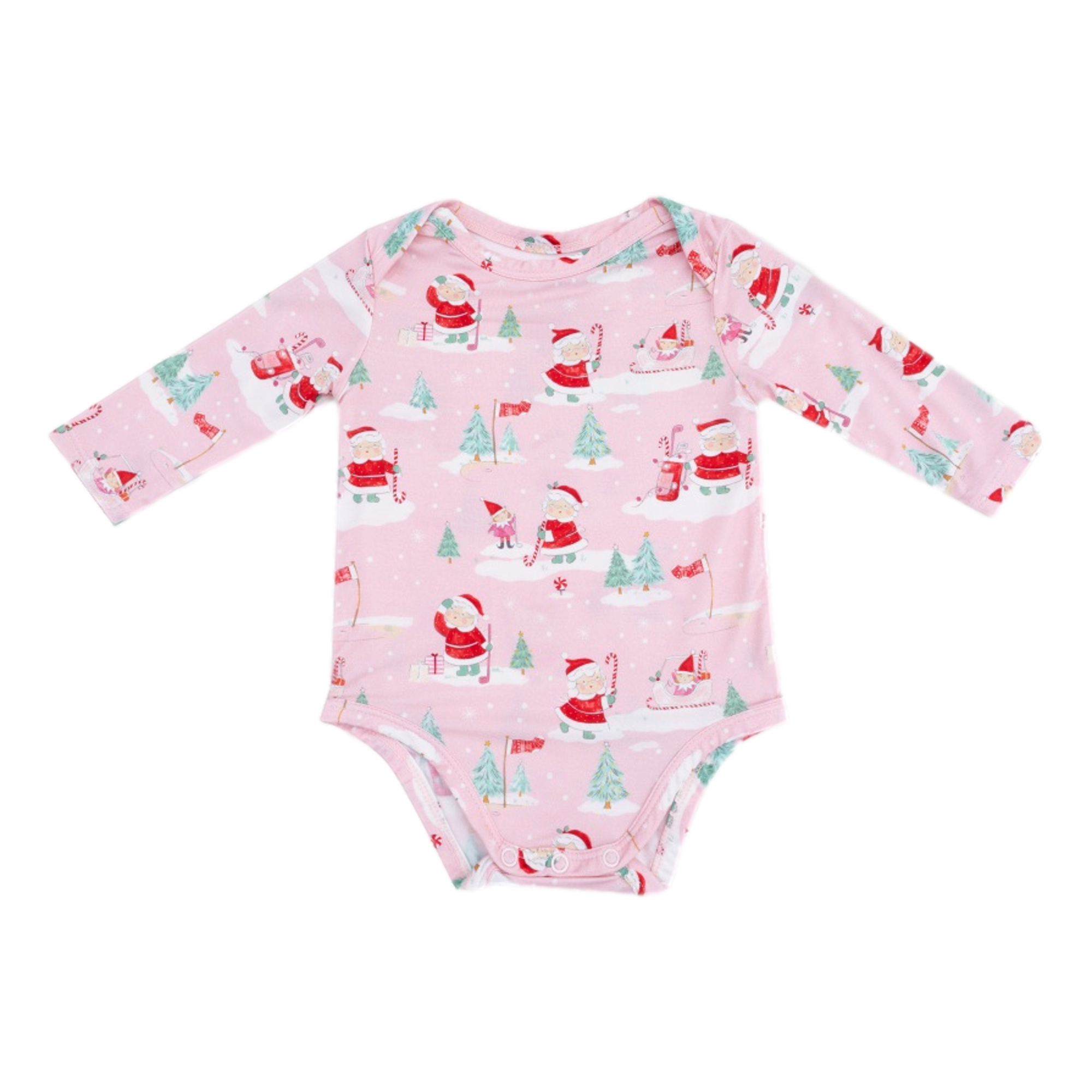 Golfing Mrs. Claus and Elves - Lap Shoulder Bodysuit