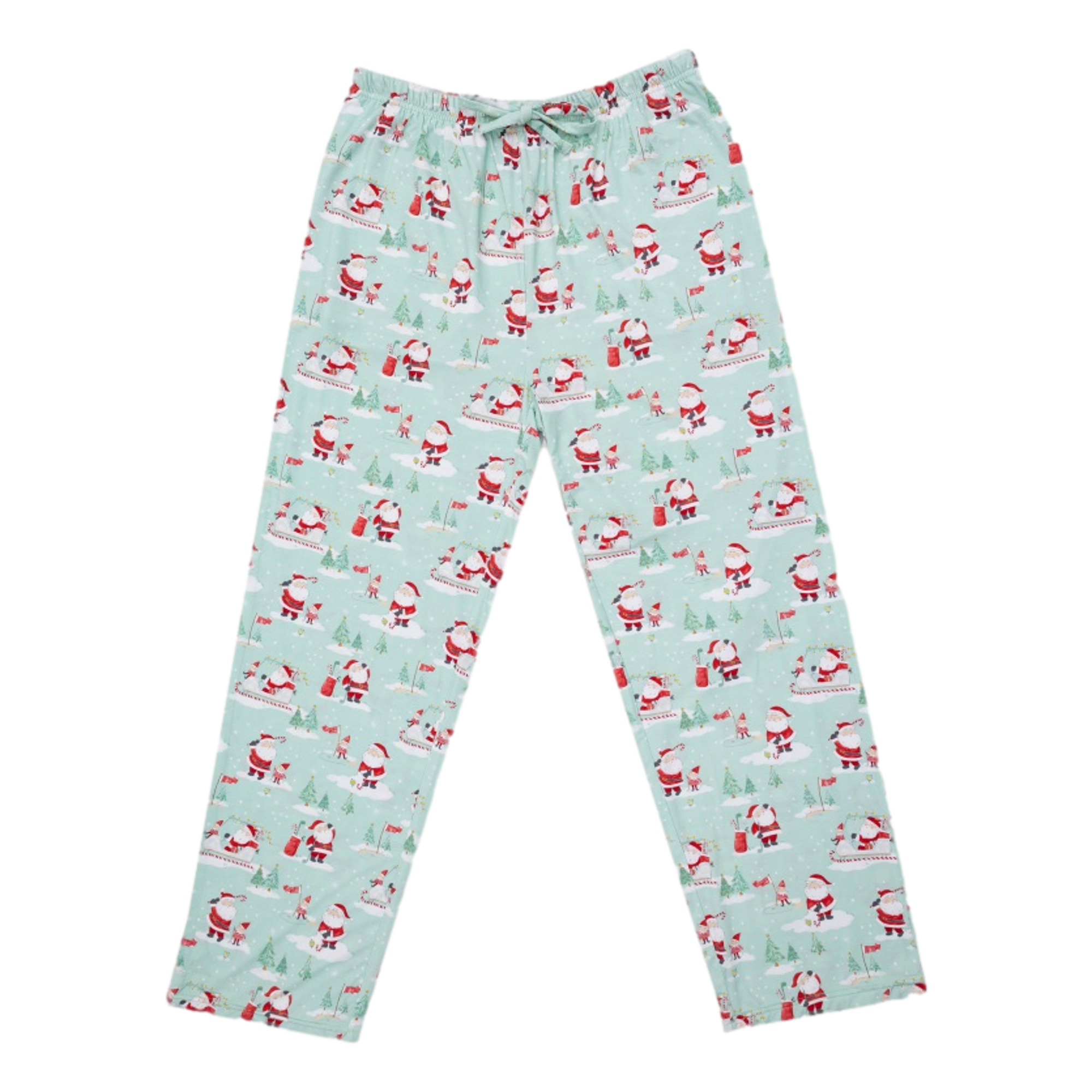 Golfing Santa and Elves - Adult Bottom with Pocket