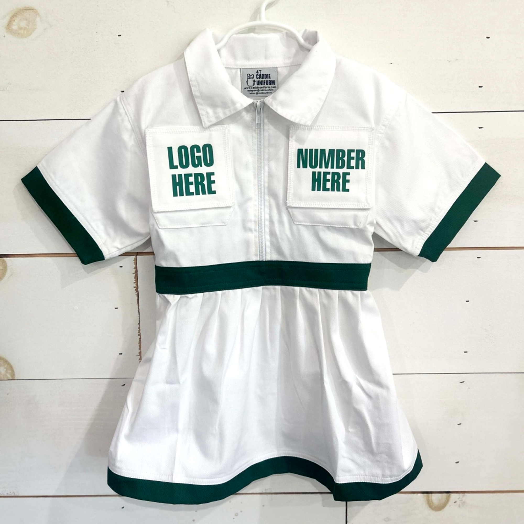 Kids Caddie Uniform Dress with Custom Name and Number